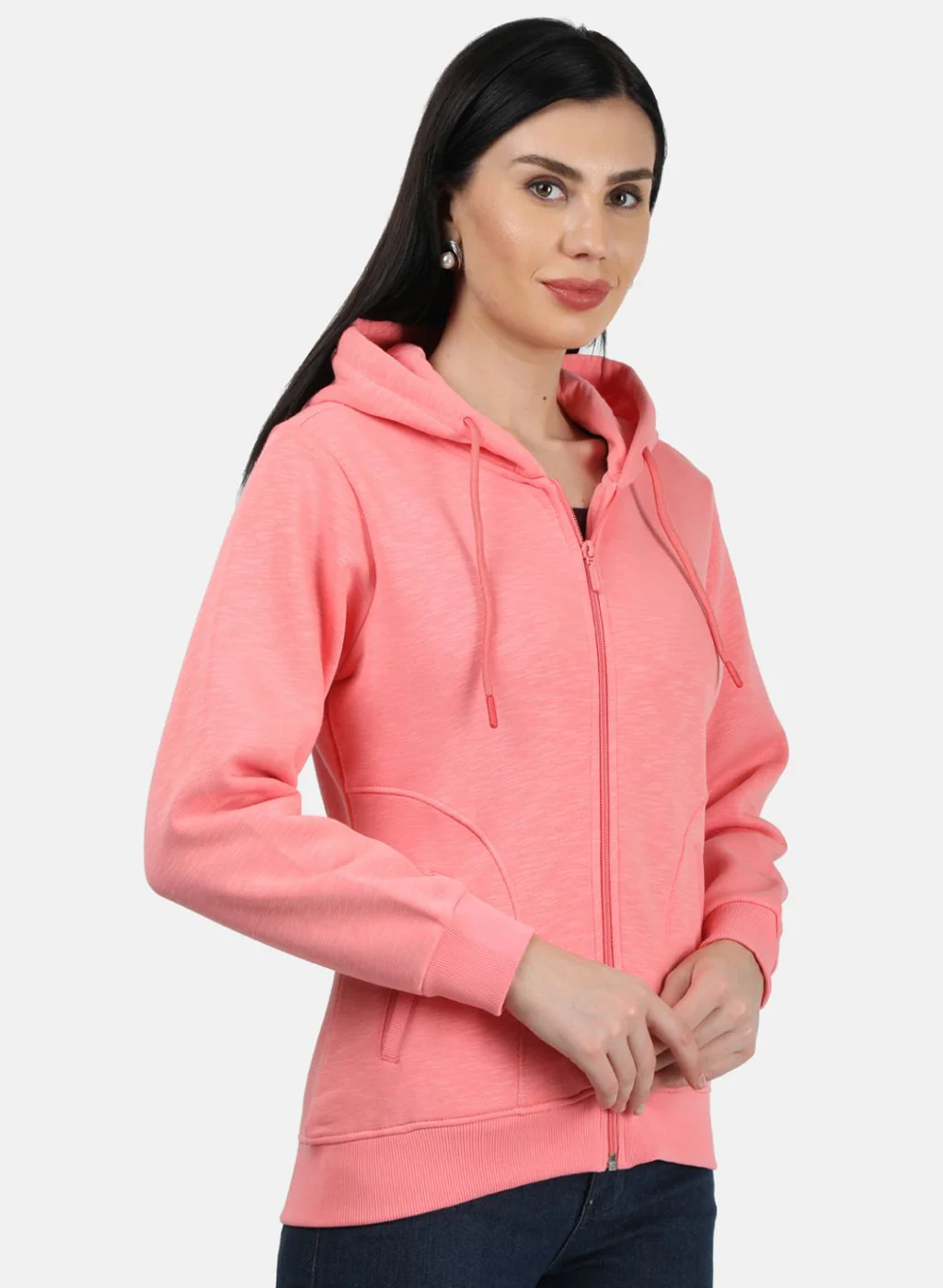 Women Pink Solid Sweatshirt - Image 6