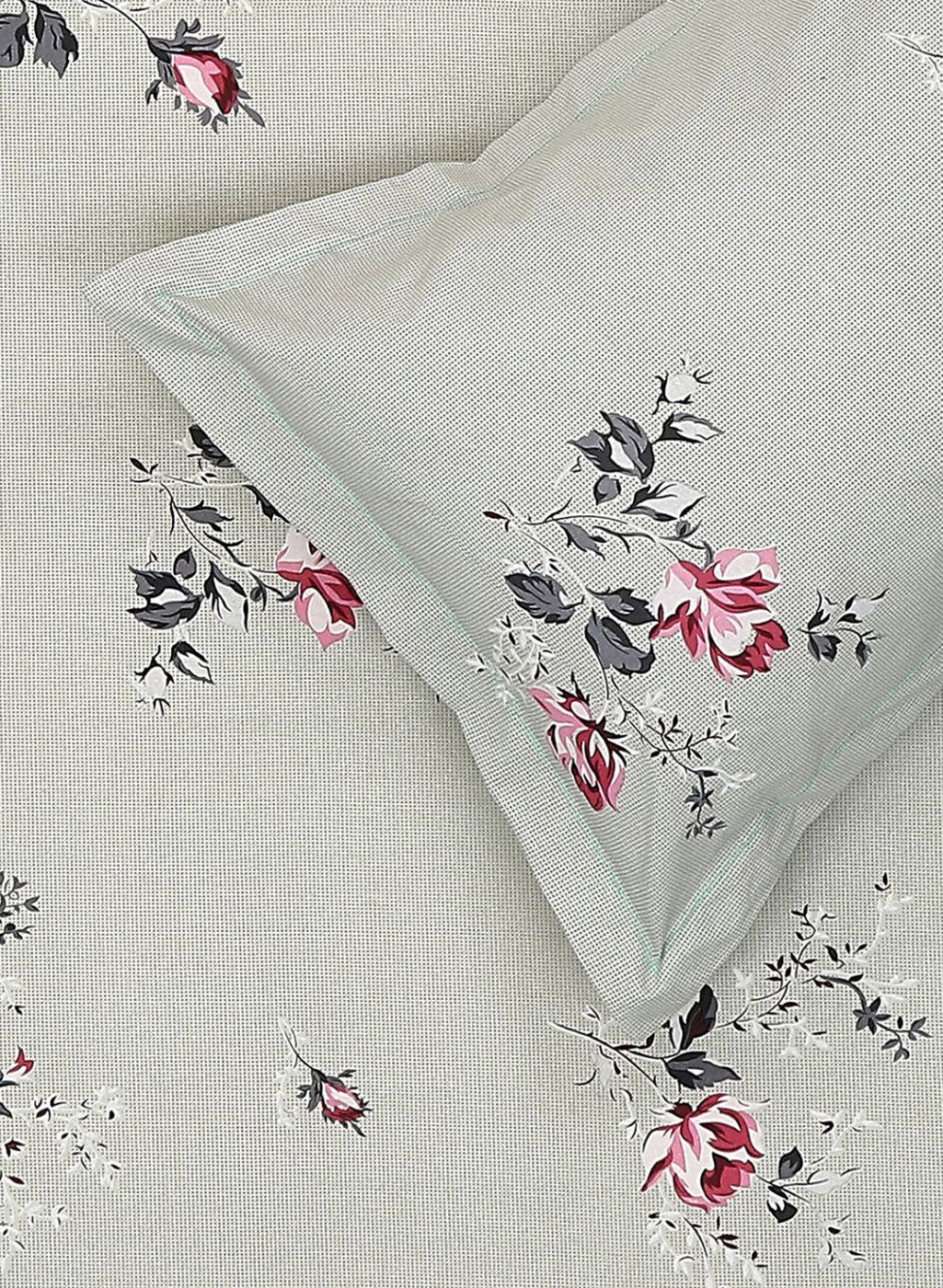 120TC Pure Cotton Queen Bedsheet with 2 Pillow Covers - Image 5
