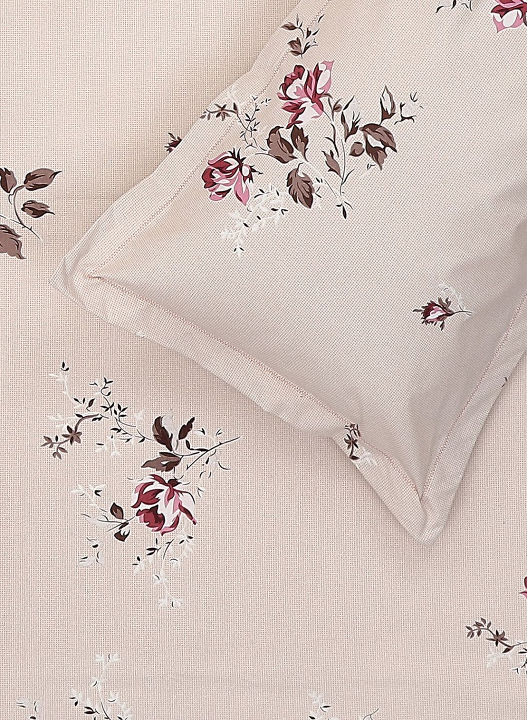 120TC Pure Cotton Queen Bedsheet with 2 Pillow Covers - Image 5
