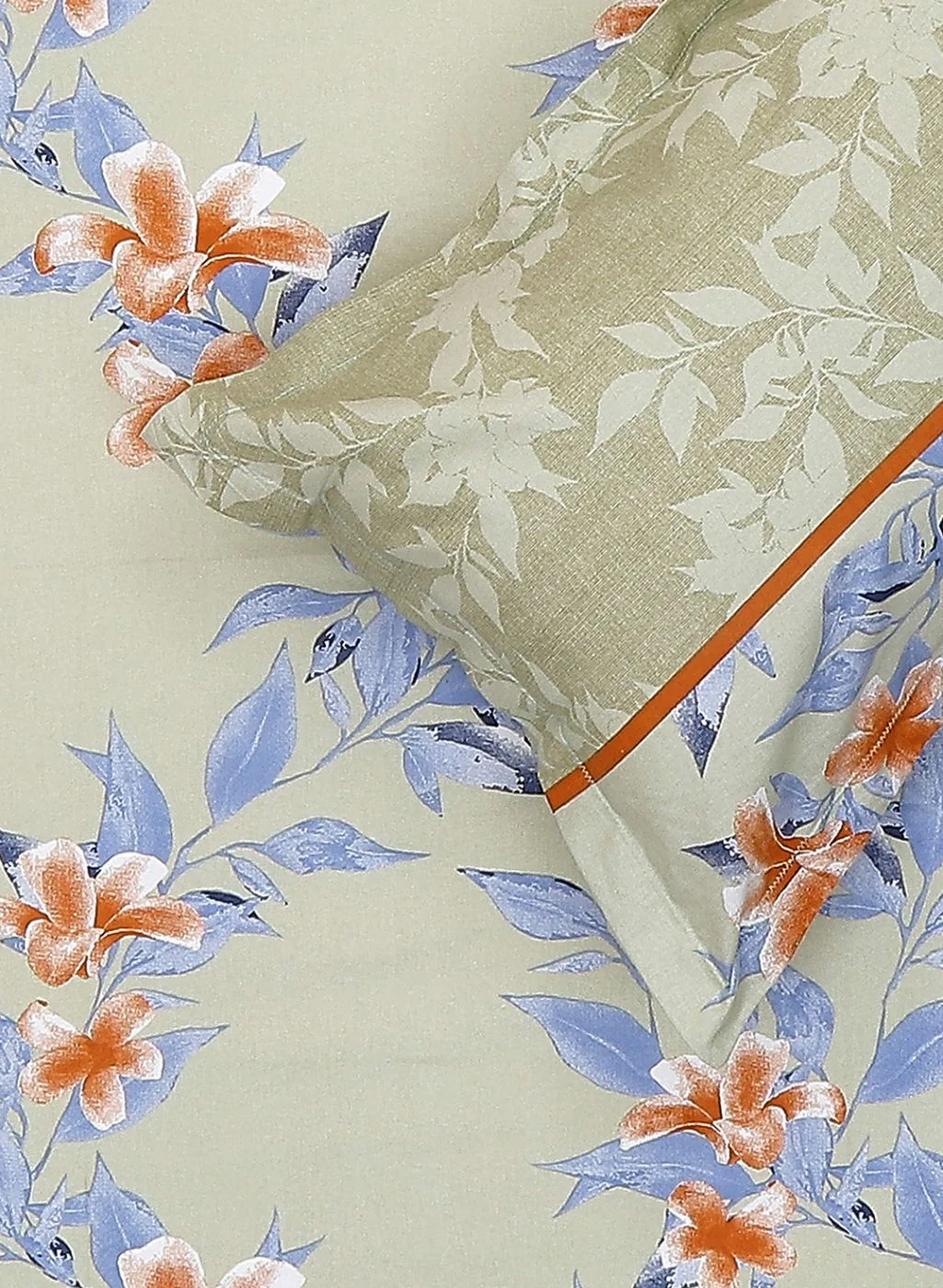 120TC Pure Cotton Queen Bedsheet with 2 Pillow Covers - Image 5