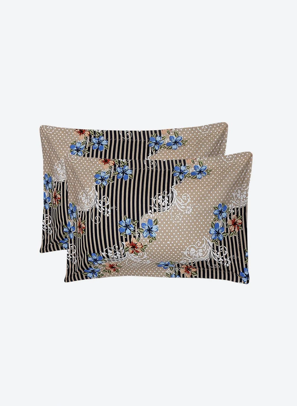 130 GSM Polyester Queen Bedsheet with 2 Pillow Covers - Image 7