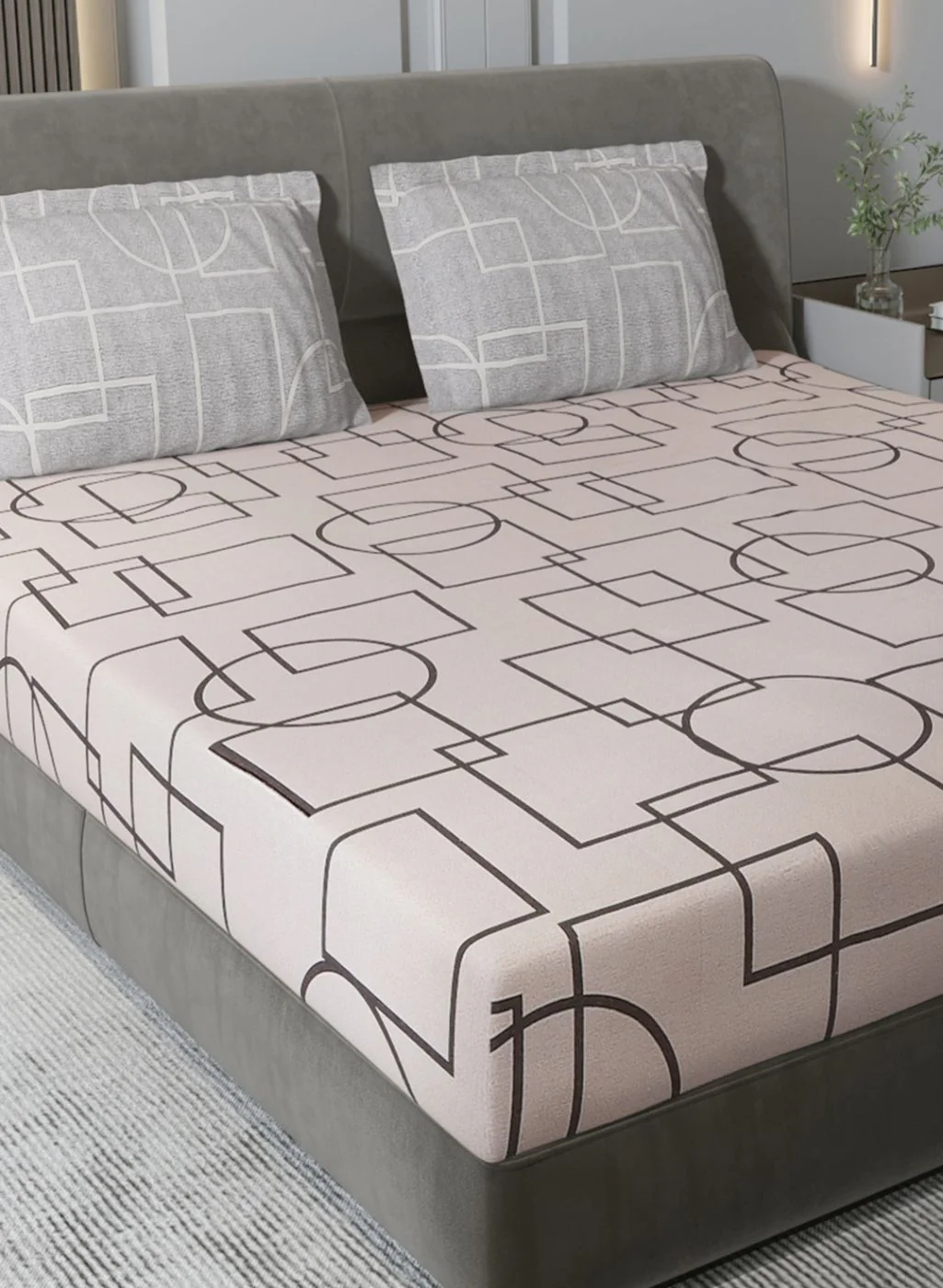 140TC Pure Cotton King Bedsheet with 2 Pillow Covers - Image 4