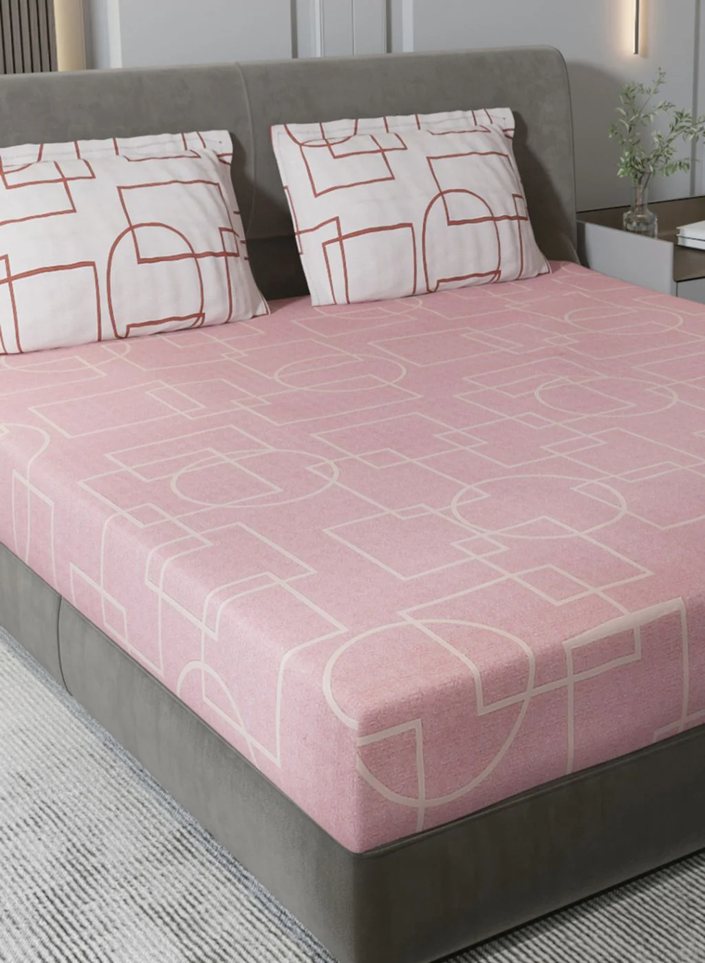 140TC Pure Cotton King Bedsheet with 2 Pillow Covers - Image 4