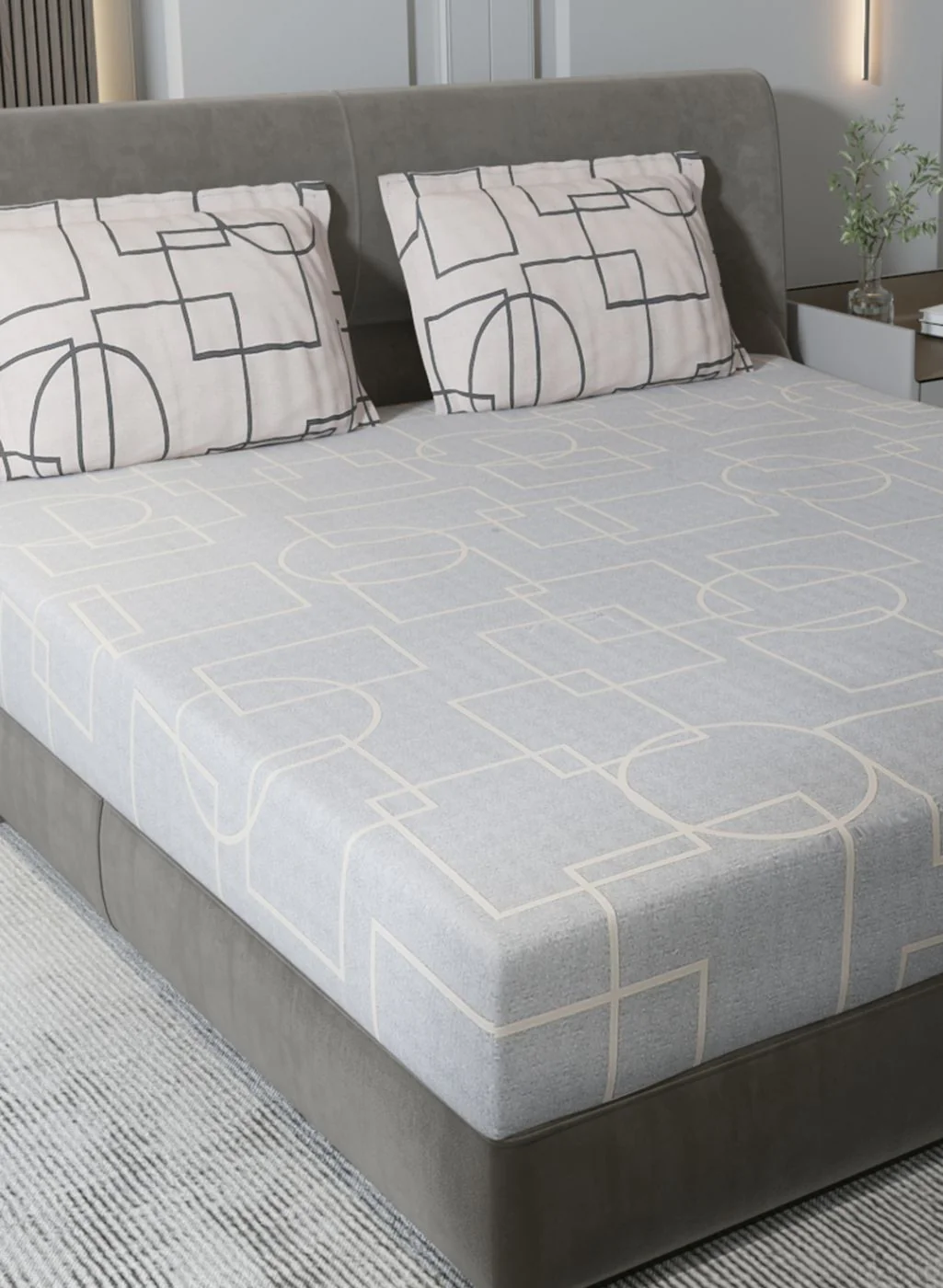 140TC Pure Cotton King Bedsheet with 2 Pillow Covers - Image 4