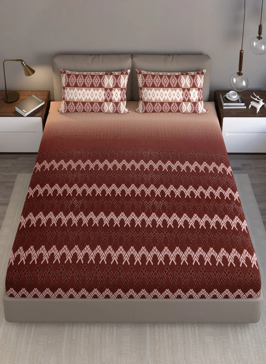 140TC Pure Cotton King Bedsheet with 2 Pillow Covers - Image 3