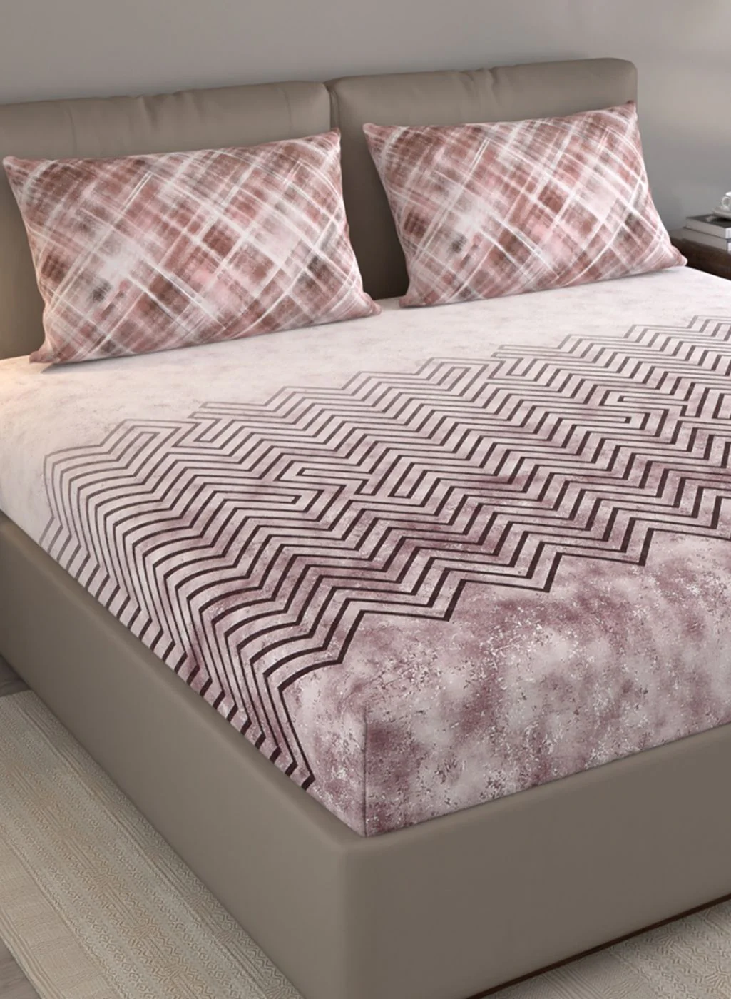 140TC Pure Cotton King Bedsheet with 2 Pillow Covers - Image 4