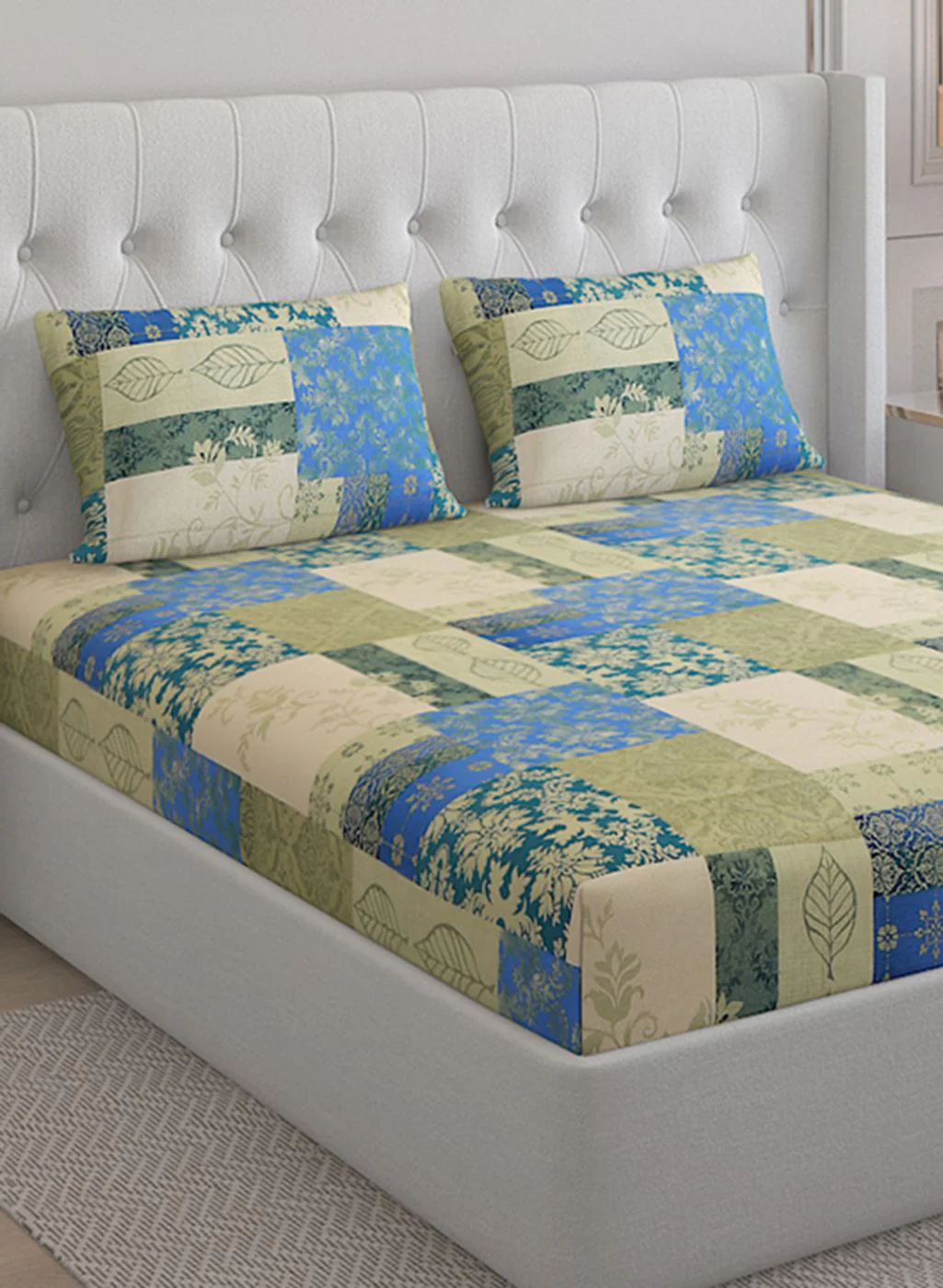 140TC Pure Cotton King Bedsheet with 2 Pillow Covers - Image 4