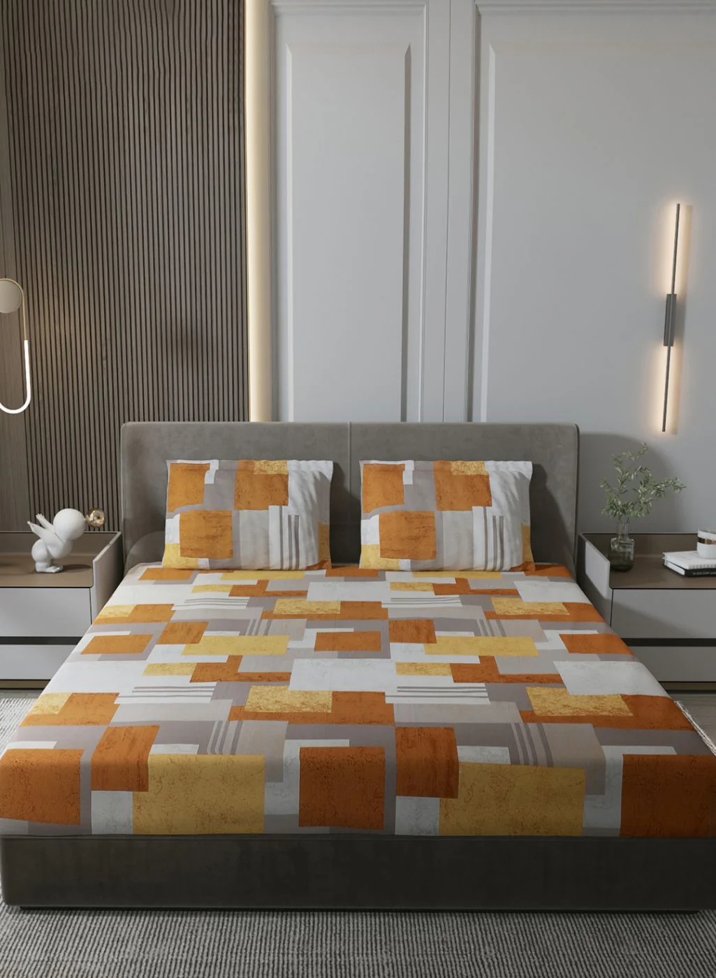 140TC Pure Cotton King Bedsheet with 2 Pillow Covers - Image 2