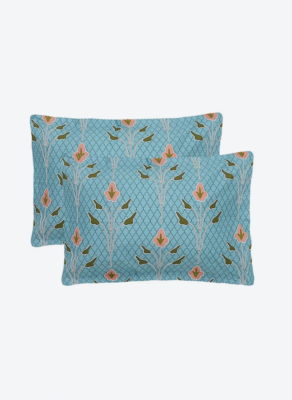 144TC Pure Cotton Single Bedsheet with 1 Pillow Covers - Image 7