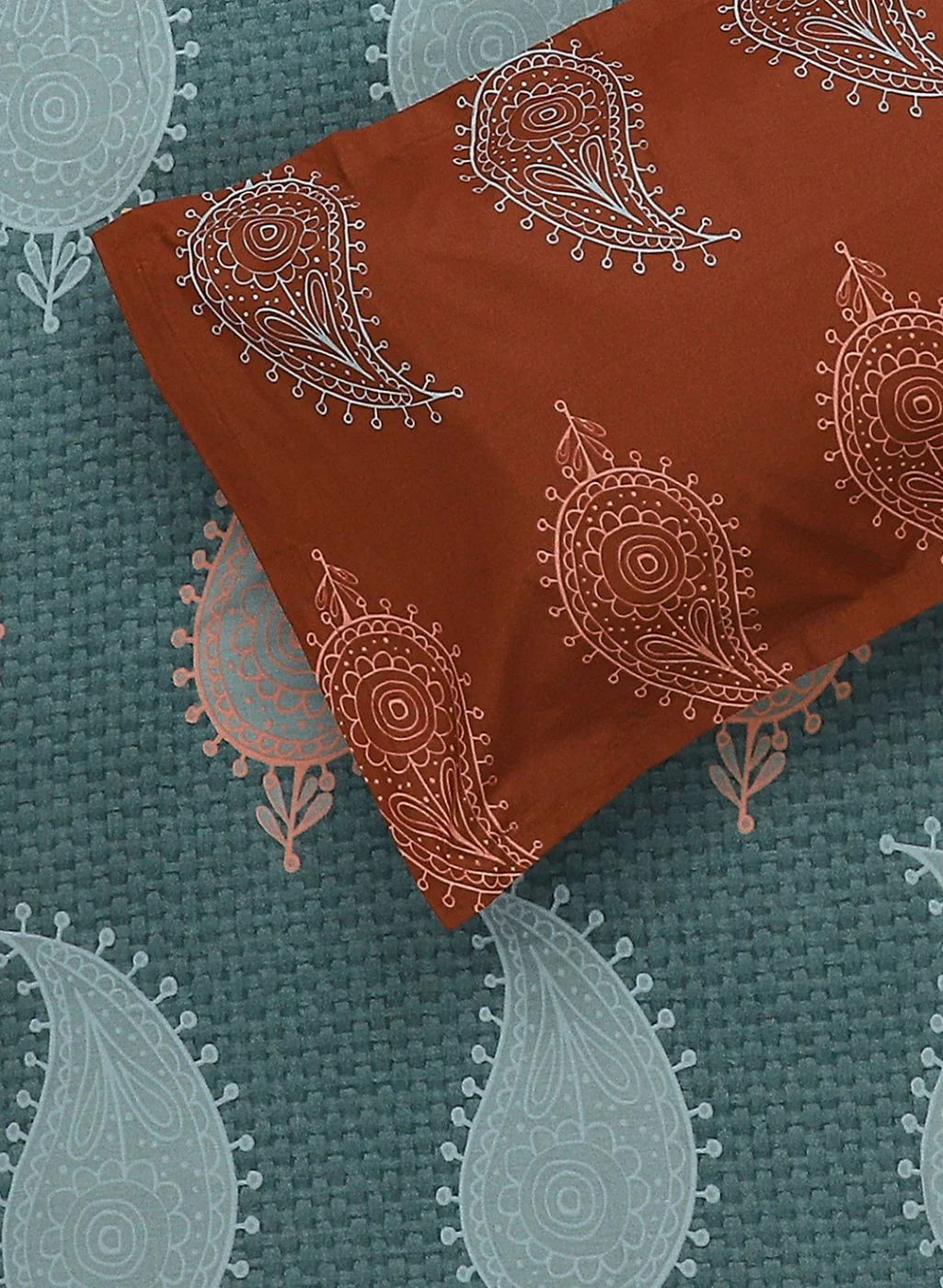 144TC Pure Cotton Single Bedsheet with 1 Pillow Covers - Image 5
