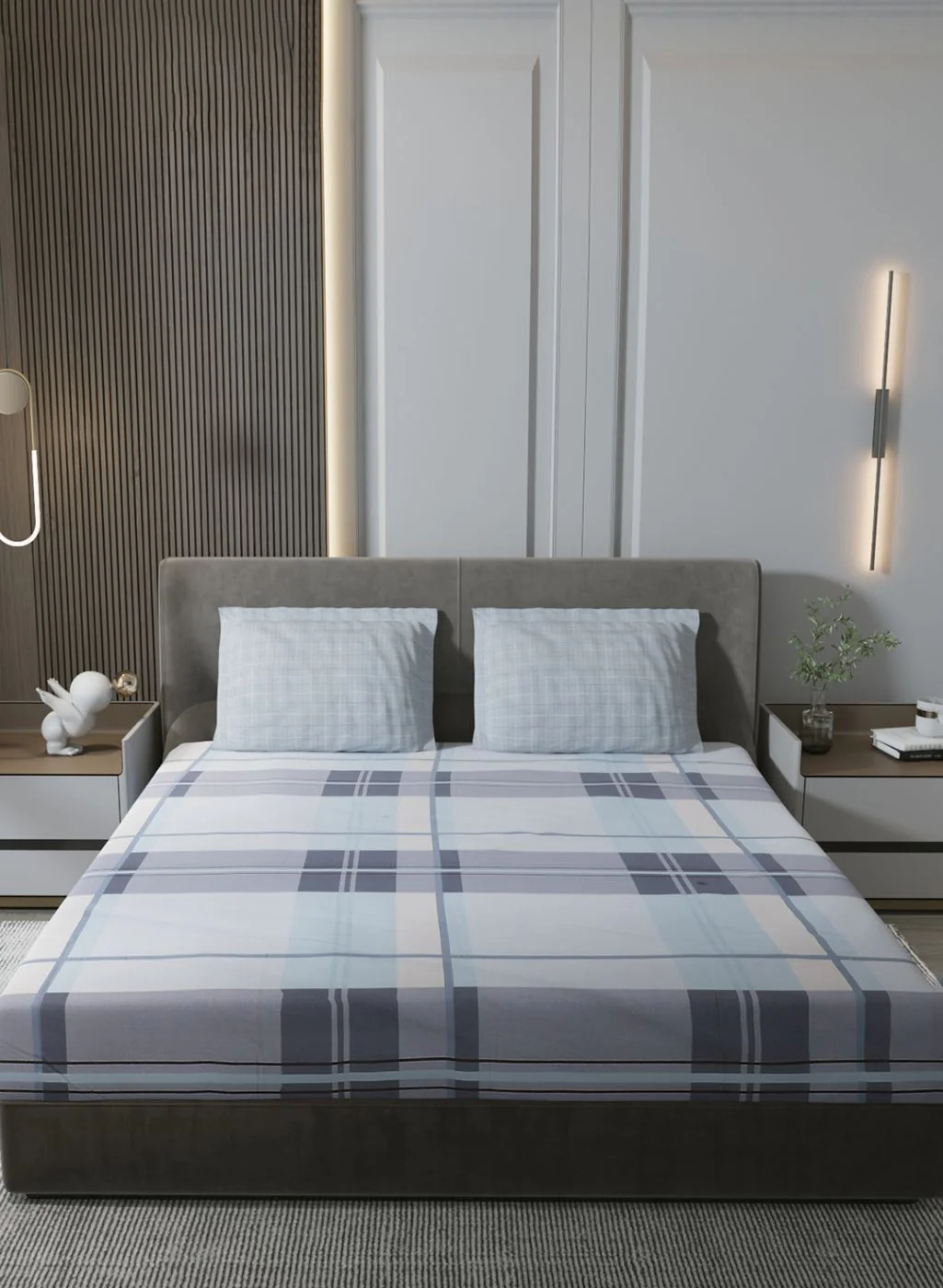 200TC Pure Cotton King Bedsheet with 2 Pillow Covers - Image 2