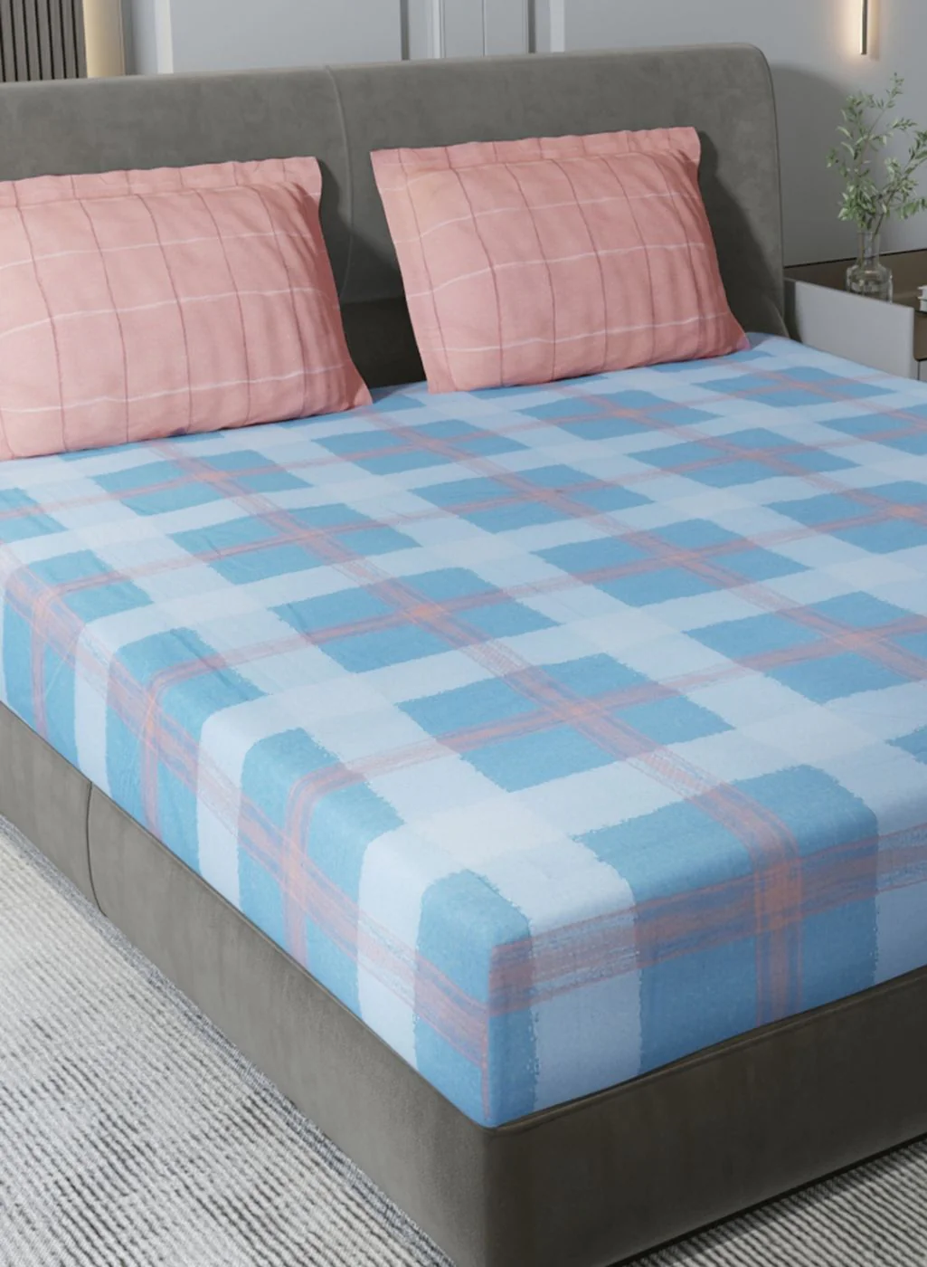 200TC Pure Cotton King Bedsheet with 2 Pillow Covers - Image 4