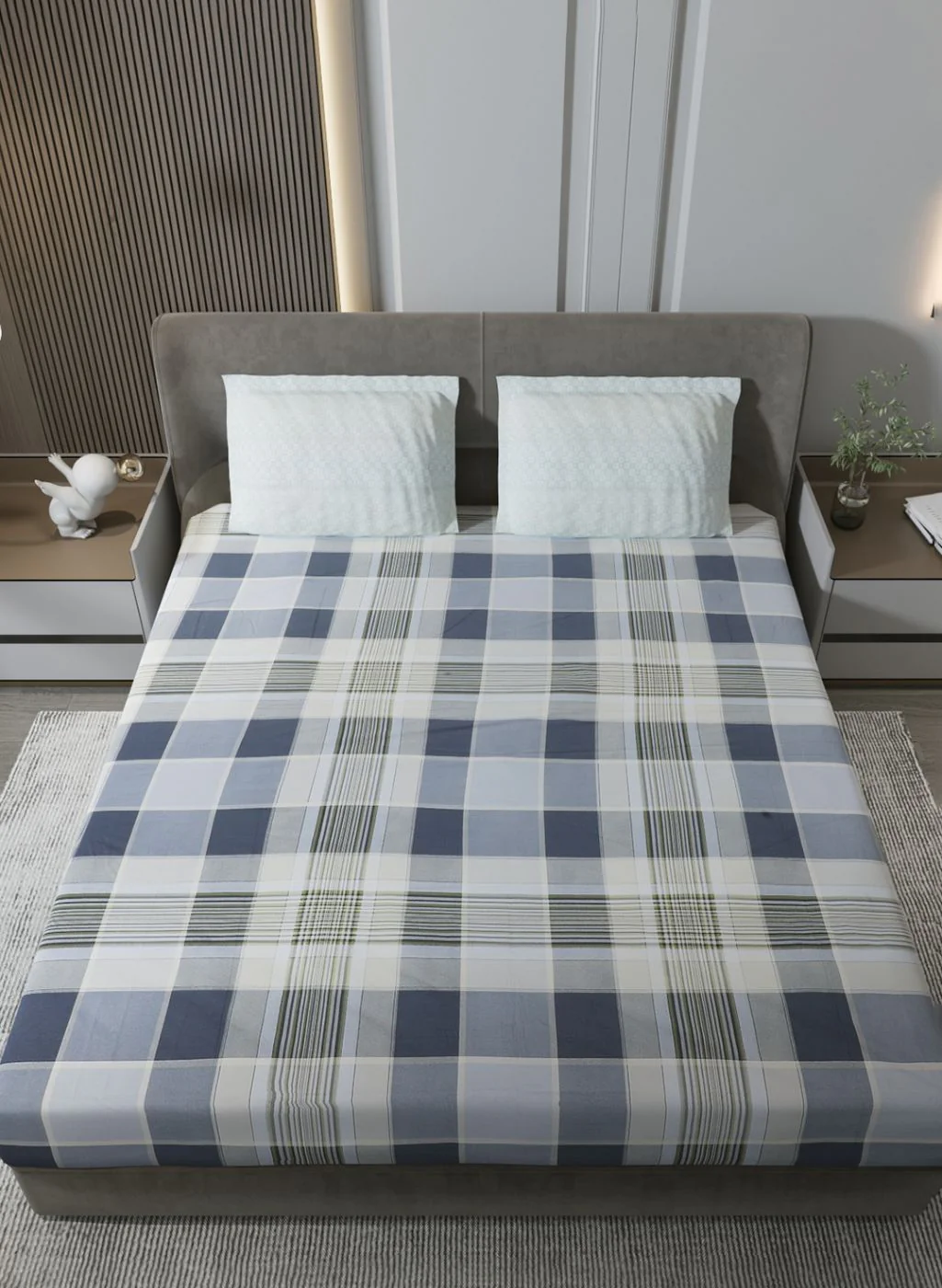 200TC Pure Cotton King Bedsheet with 2 Pillow Covers - Image 4
