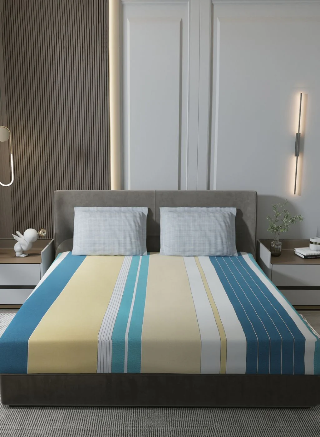 200TC Pure Cotton King Bedsheet with 2 Pillow Covers - Image 3