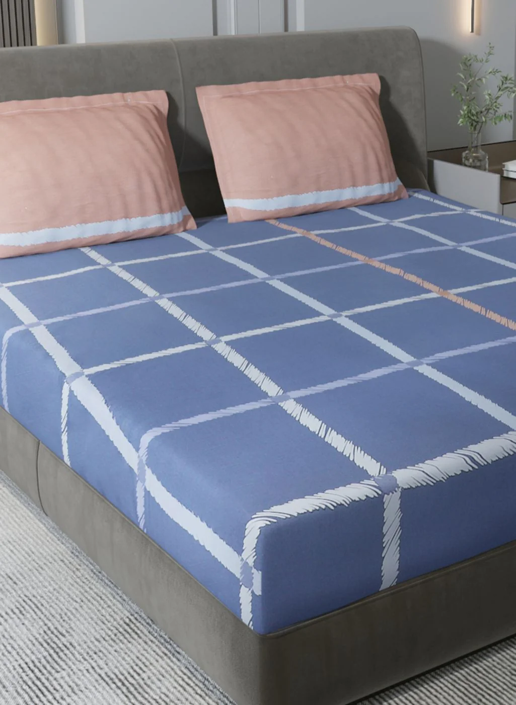 200TC Pure Cotton King Bedsheet with 2 Pillow Covers - Image 4