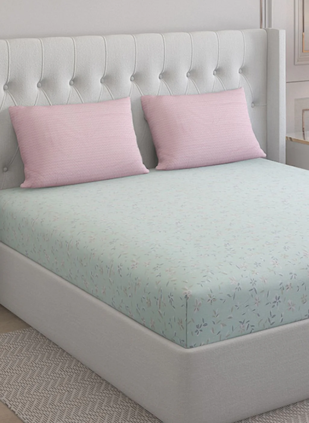 200TC Pure Cotton Queen Bedsheet with 2 Pillow Covers - Image 4