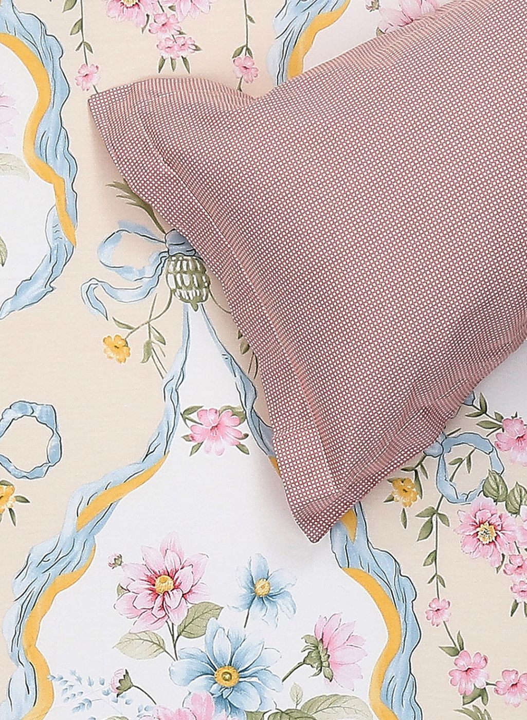 200TC Pure Cotton Queen Bedsheet with 2 Pillow Covers - Image 5