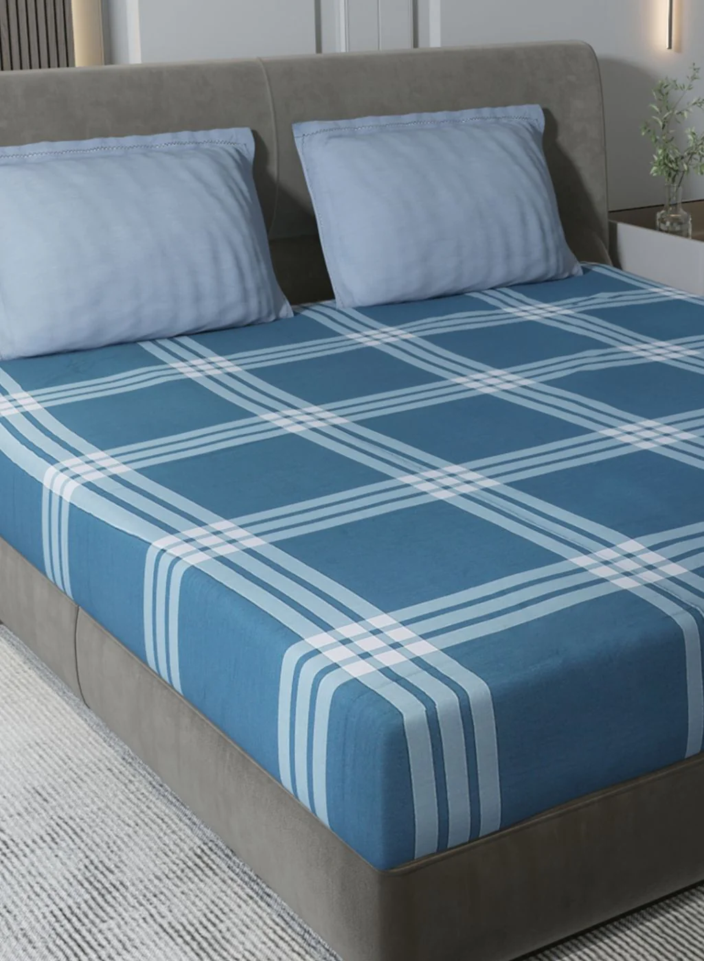200TC Pure Cotton Queen Bedsheet with 2 Pillow Covers - Image 4