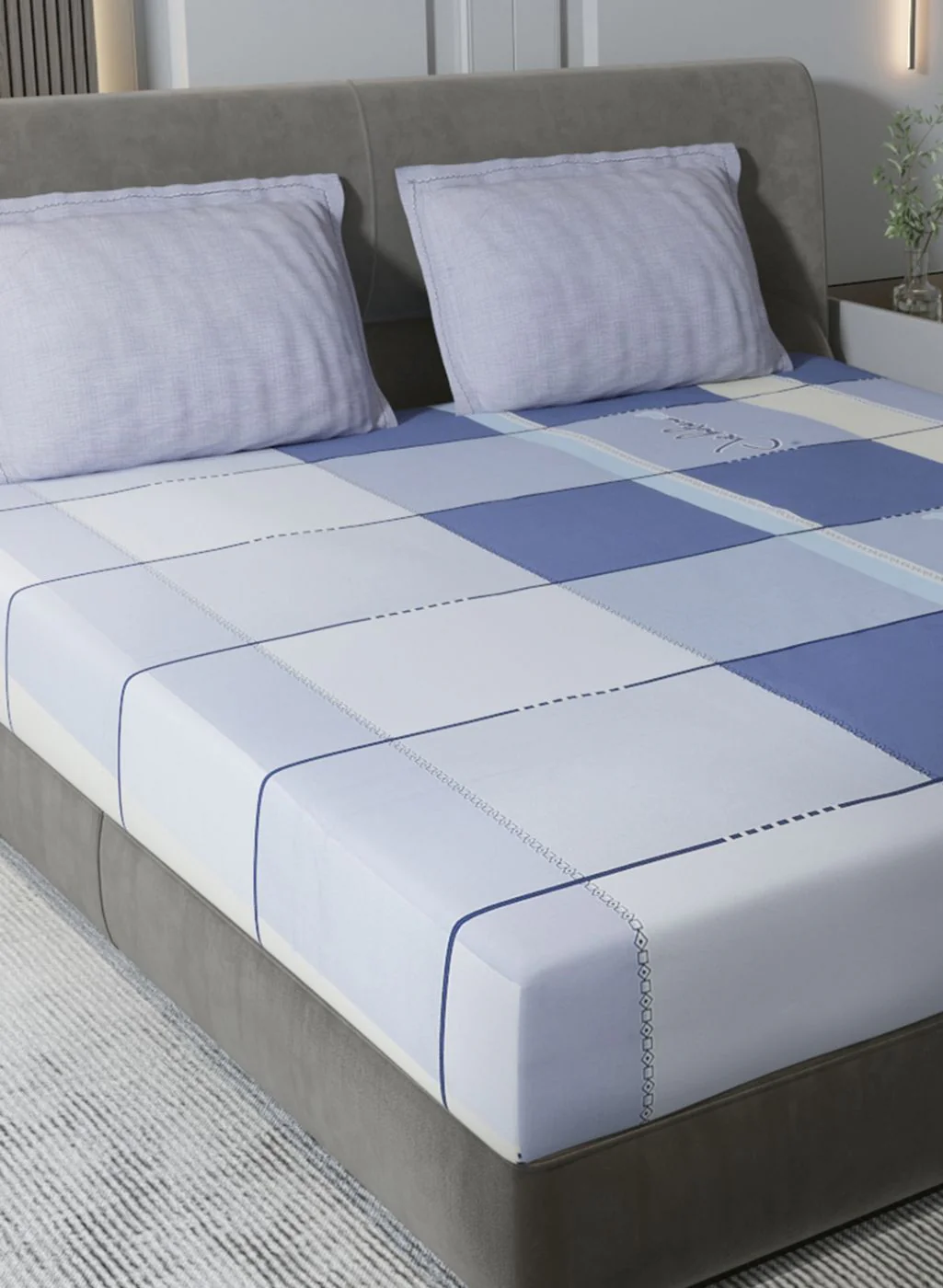 200TC Pure Cotton Queen Bedsheet with 2 Pillow Covers - Image 4