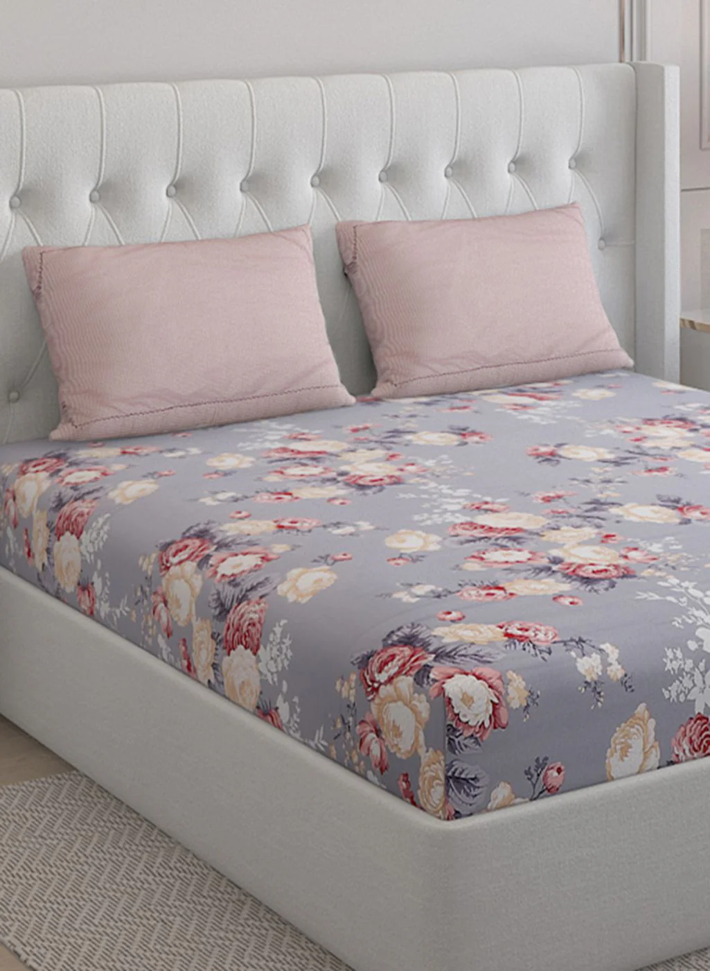 200TC Pure Cotton Queen Bedsheet with 2 Pillow Covers - Image 4