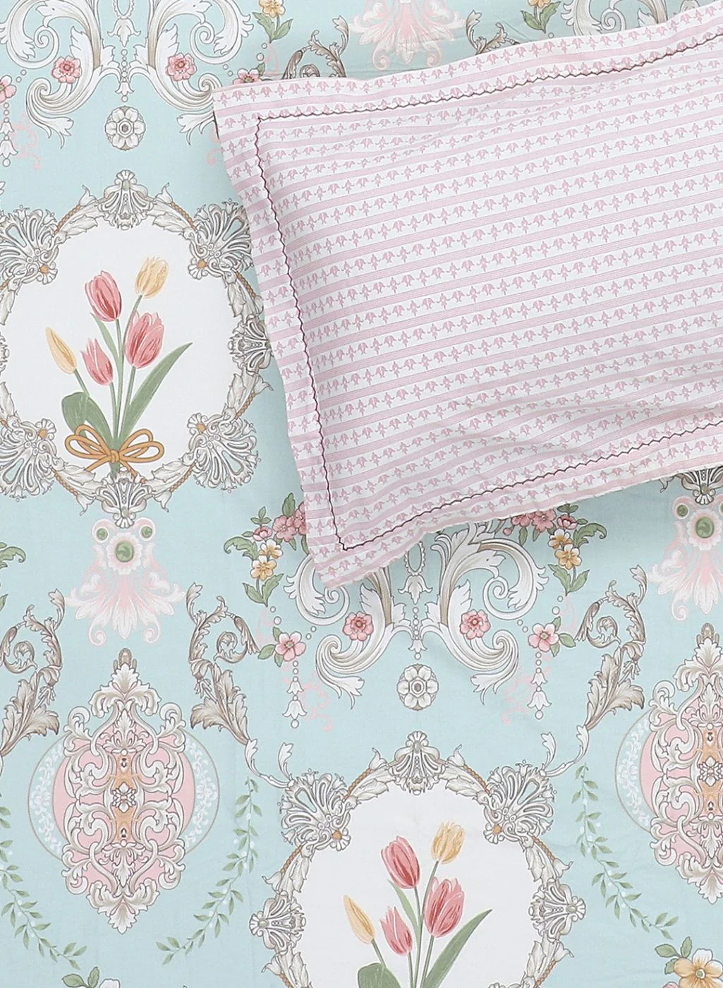 200TC Pure Cotton Queen Bedsheet with 2 Pillow Covers - Image 5