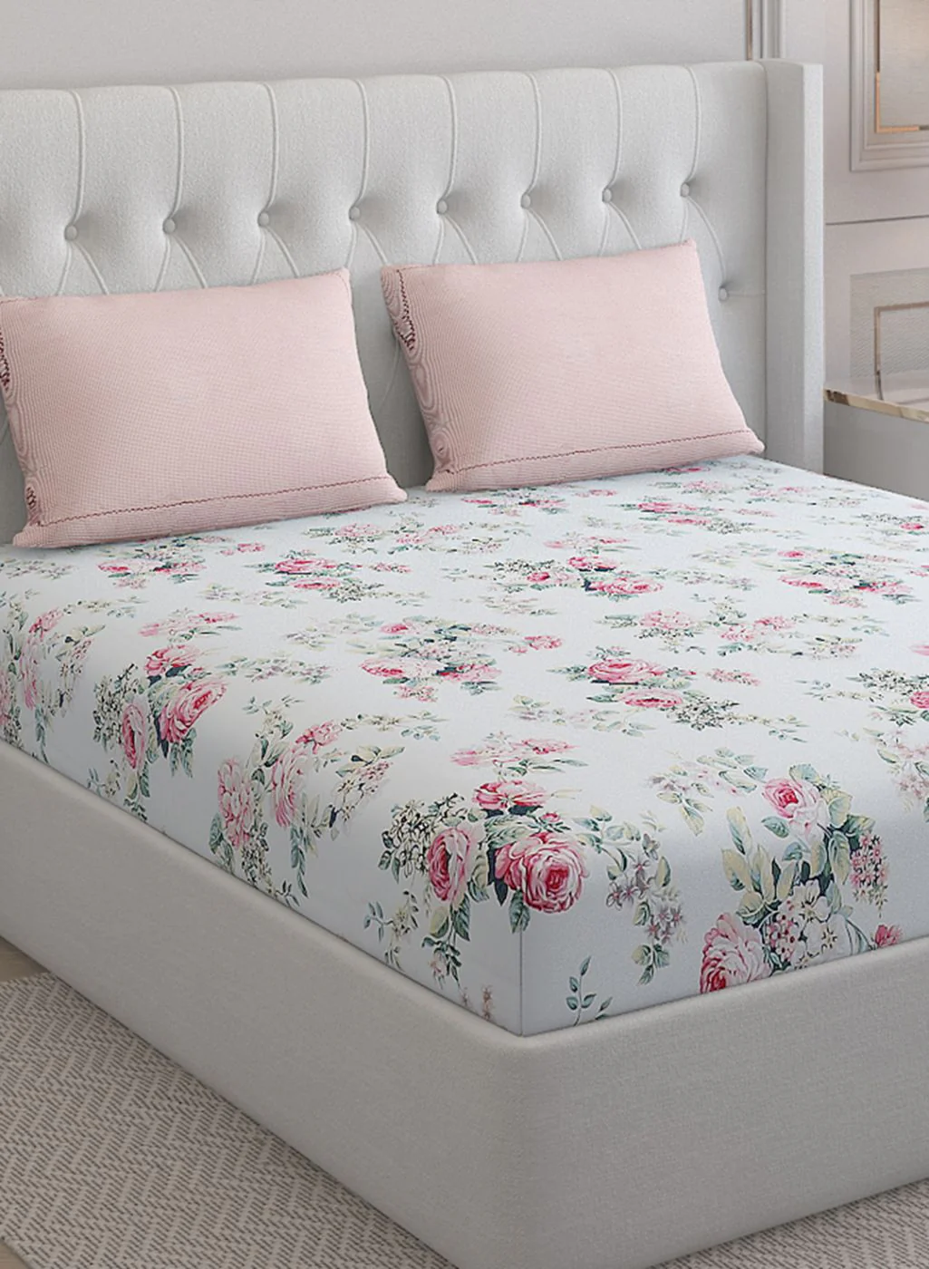 200TC Pure Cotton Queen Bedsheet with 2 Pillow Covers - Image 4