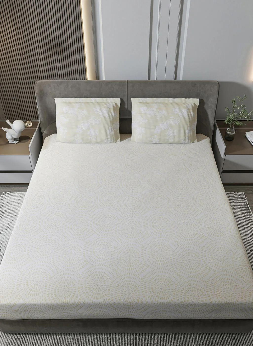 210TC Pure Cotton King Bedsheet with 2 Pillow Covers - Image 3
