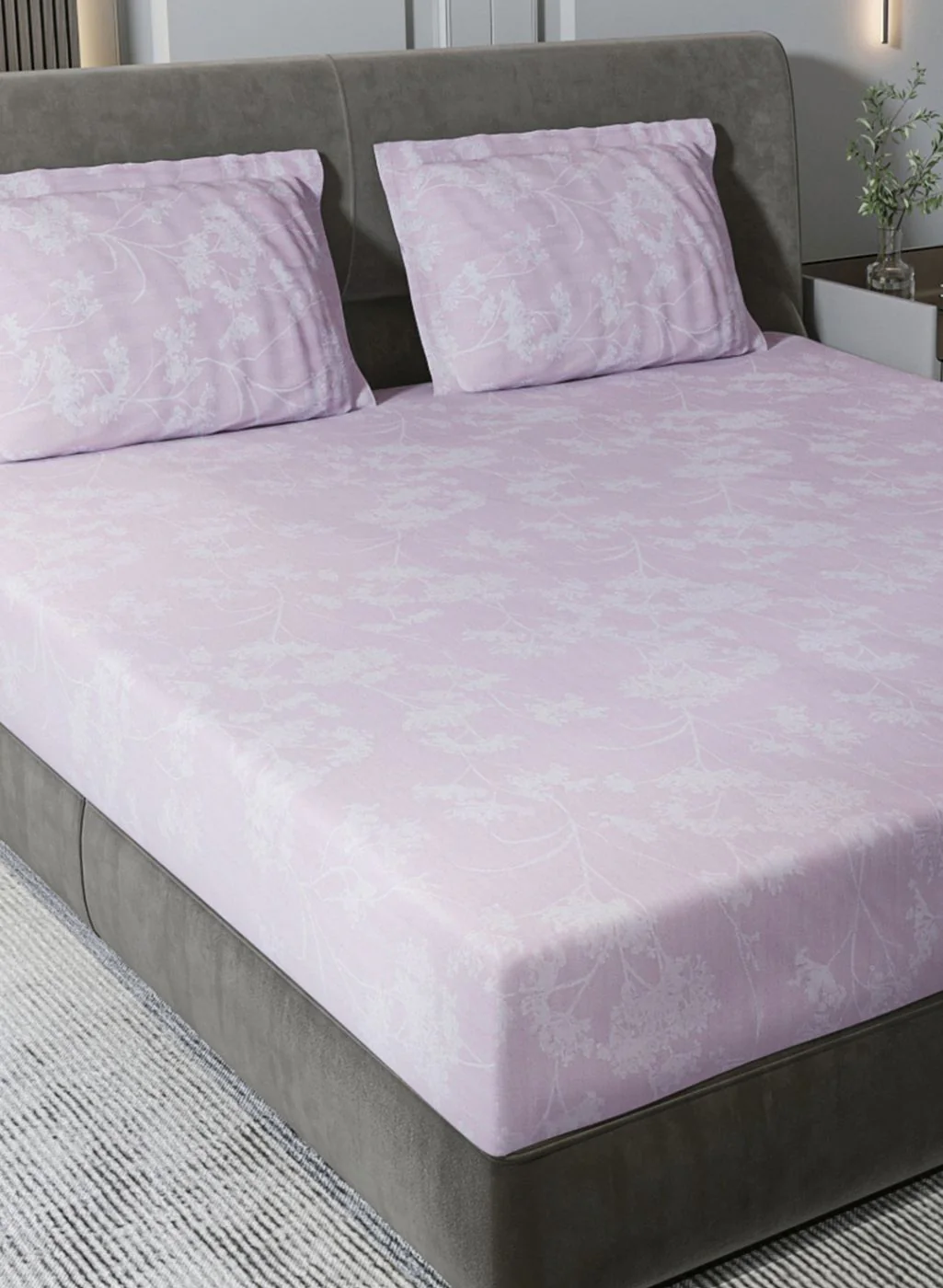 210TC Pure Cotton King Bedsheet with 2 Pillow Covers - Image 4