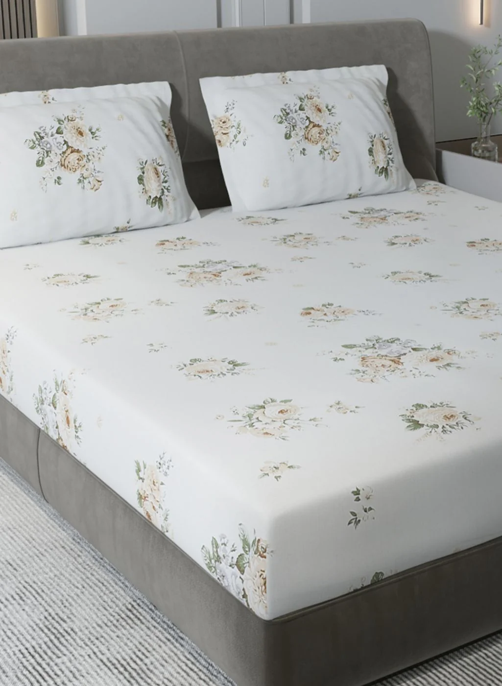 210TC Pure Cotton King Bedsheet with 2 Pillow Covers - Image 4
