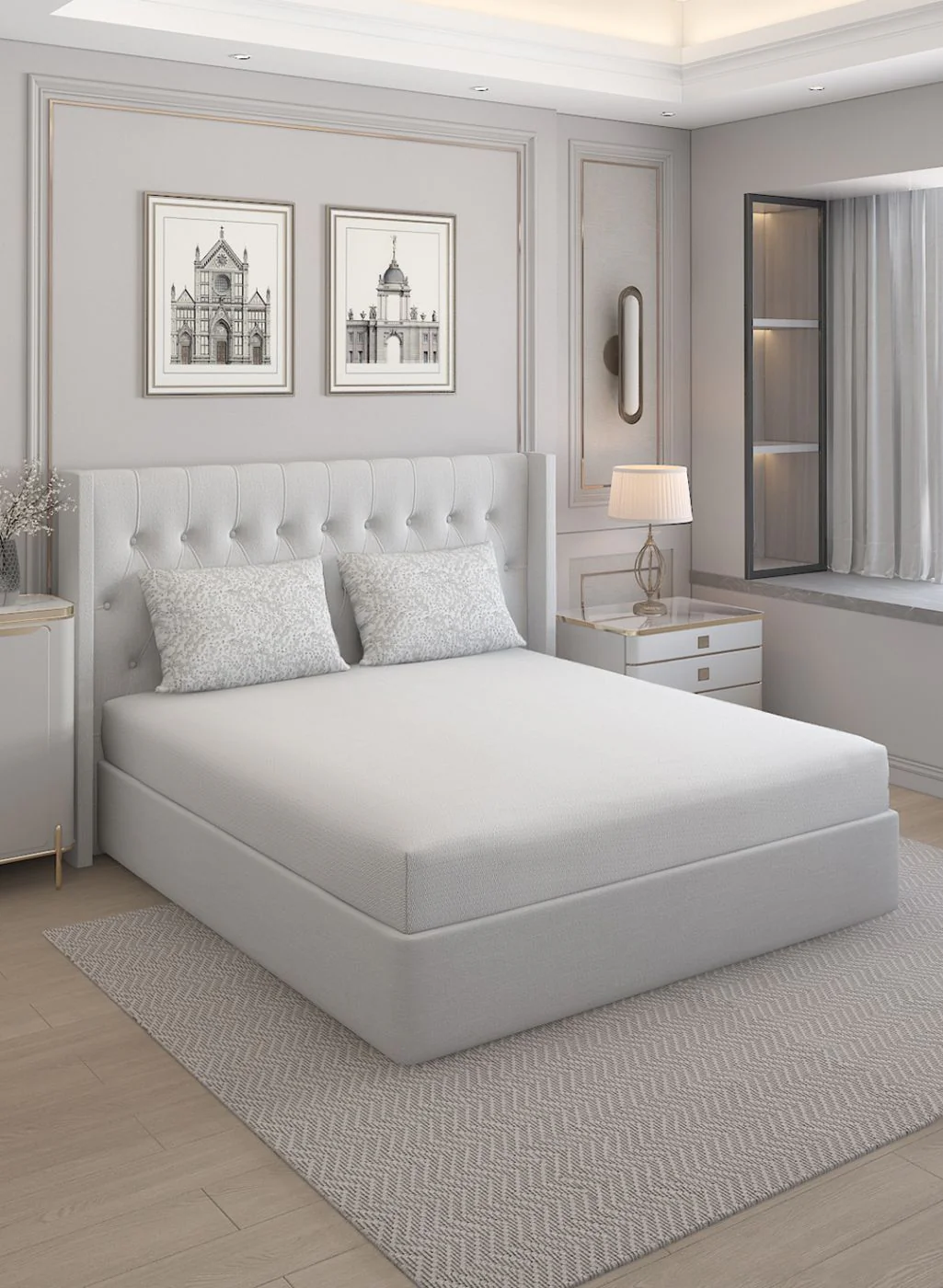210TC Pure Cotton Queen Bedsheet with 2 Pillow Covers - Image 2