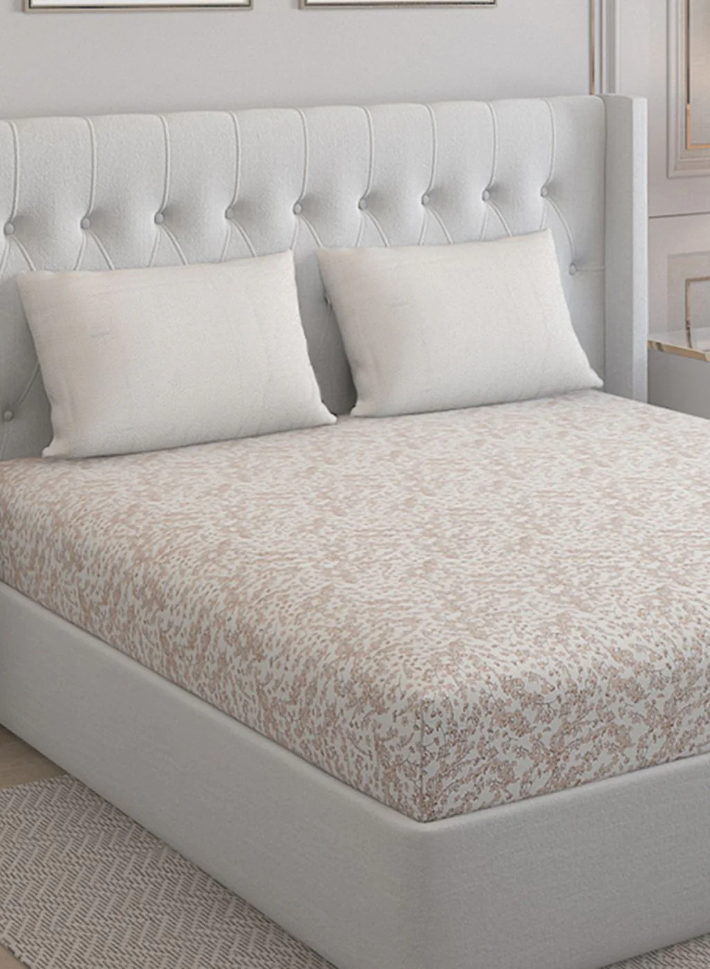 210TC Pure Cotton Queen Bedsheet with 2 Pillow Covers - Image 4
