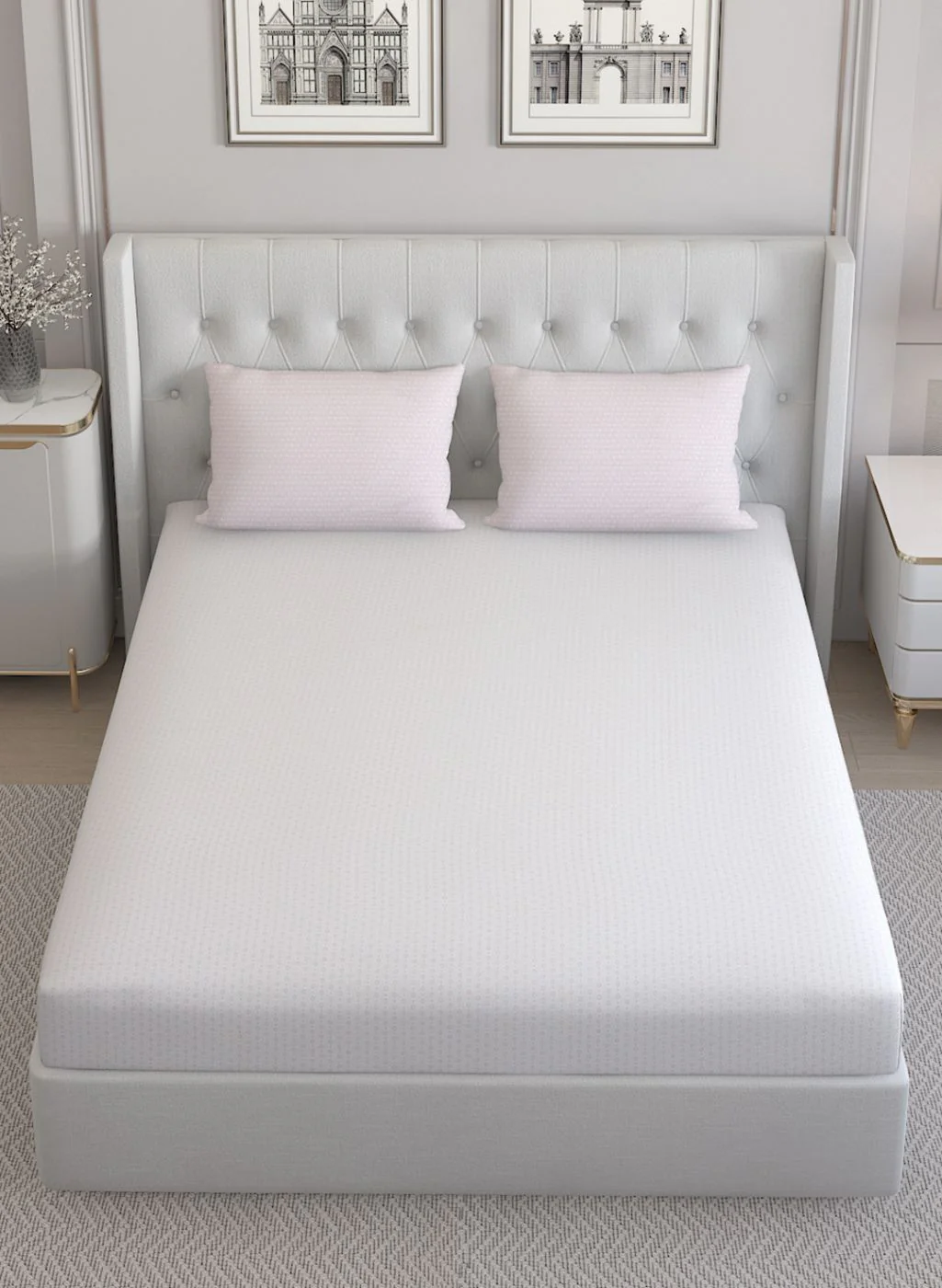 210TC Pure Cotton Queen Bedsheet with 2 Pillow Covers - Image 3