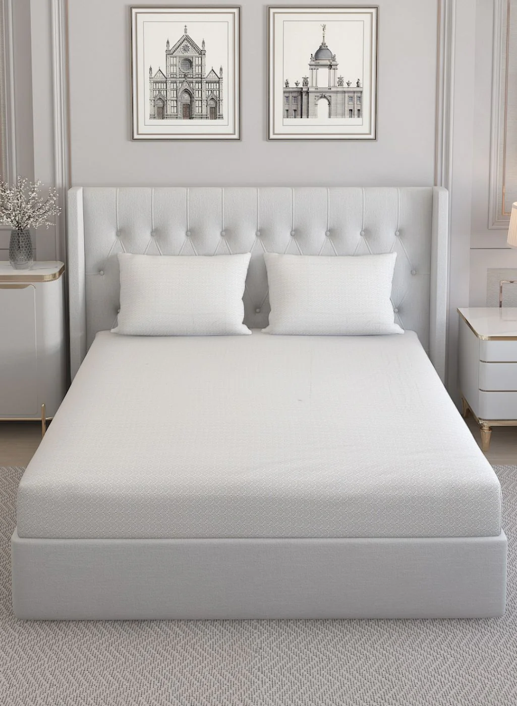 210TC Pure Cotton Queen Bedsheet with 2 Pillow Covers - Image 3