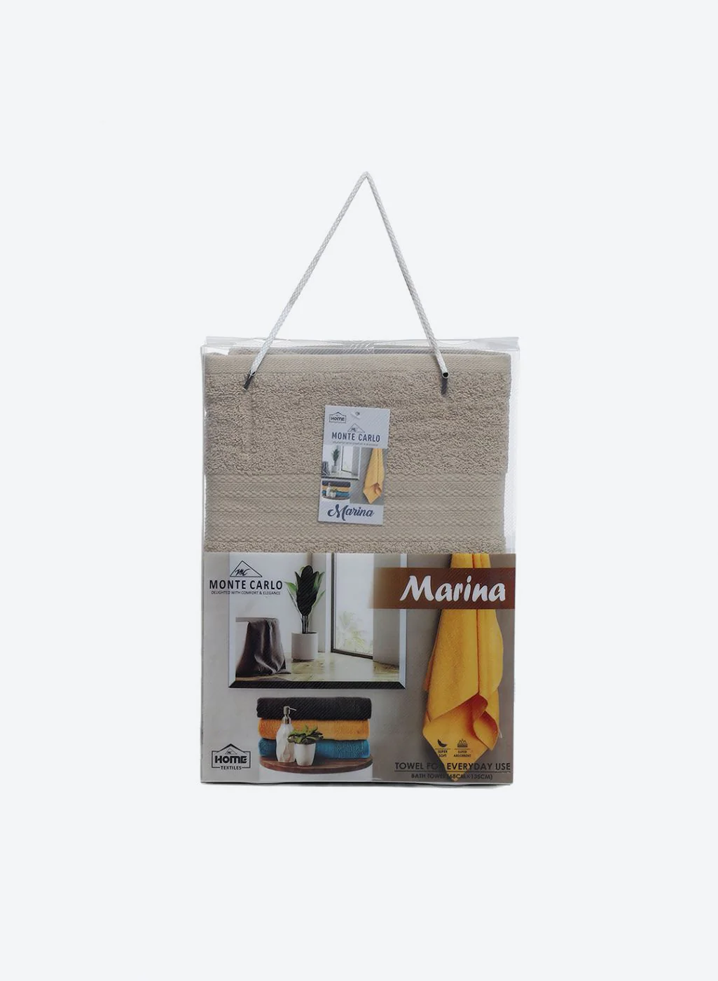 Beige Cotton 400 GSM Bath Towel - Image 5