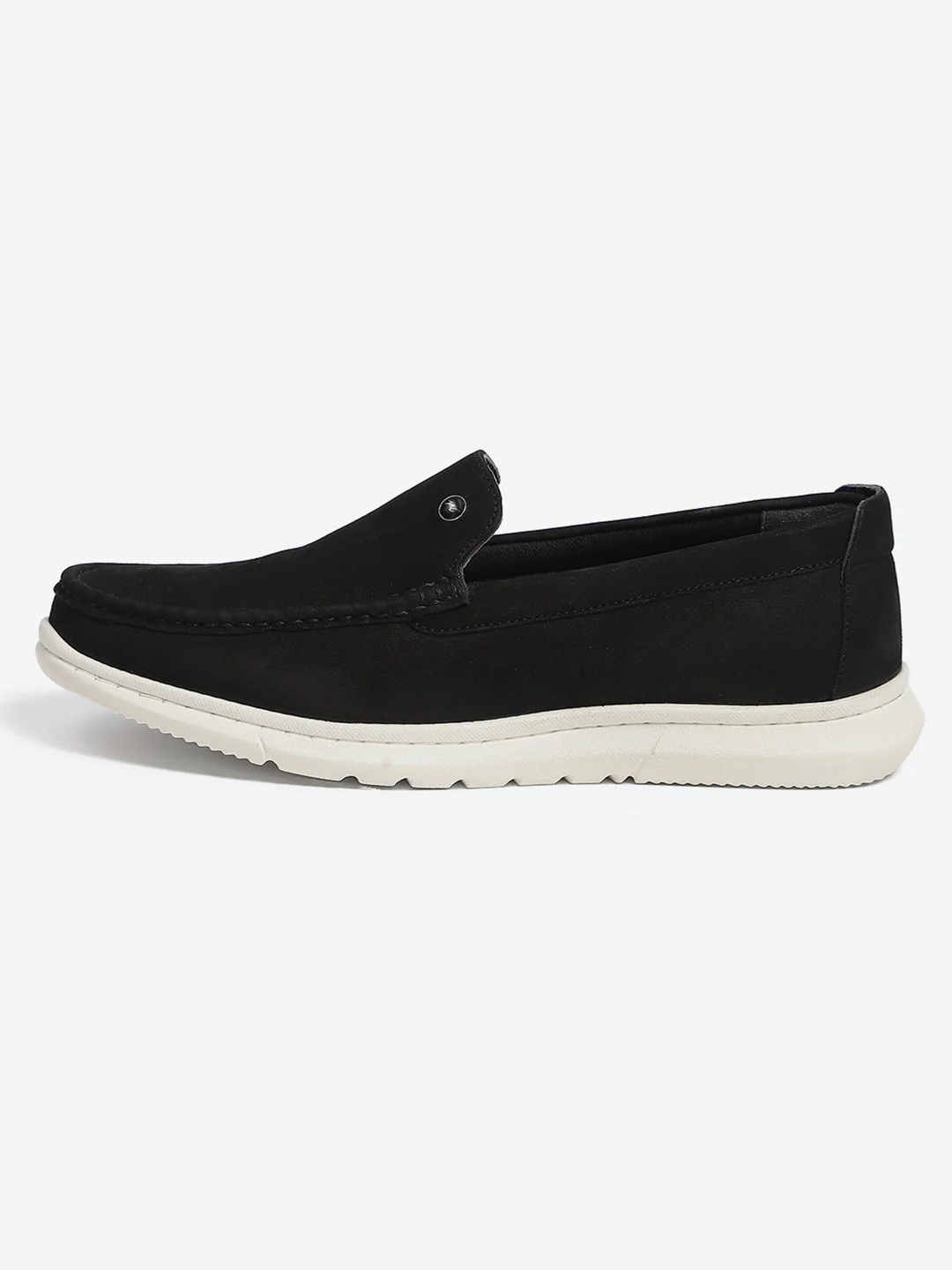 Monte Carlo Black Light Weight Nu Buck Leather Casual Slip on Loafers for Men - Image 4