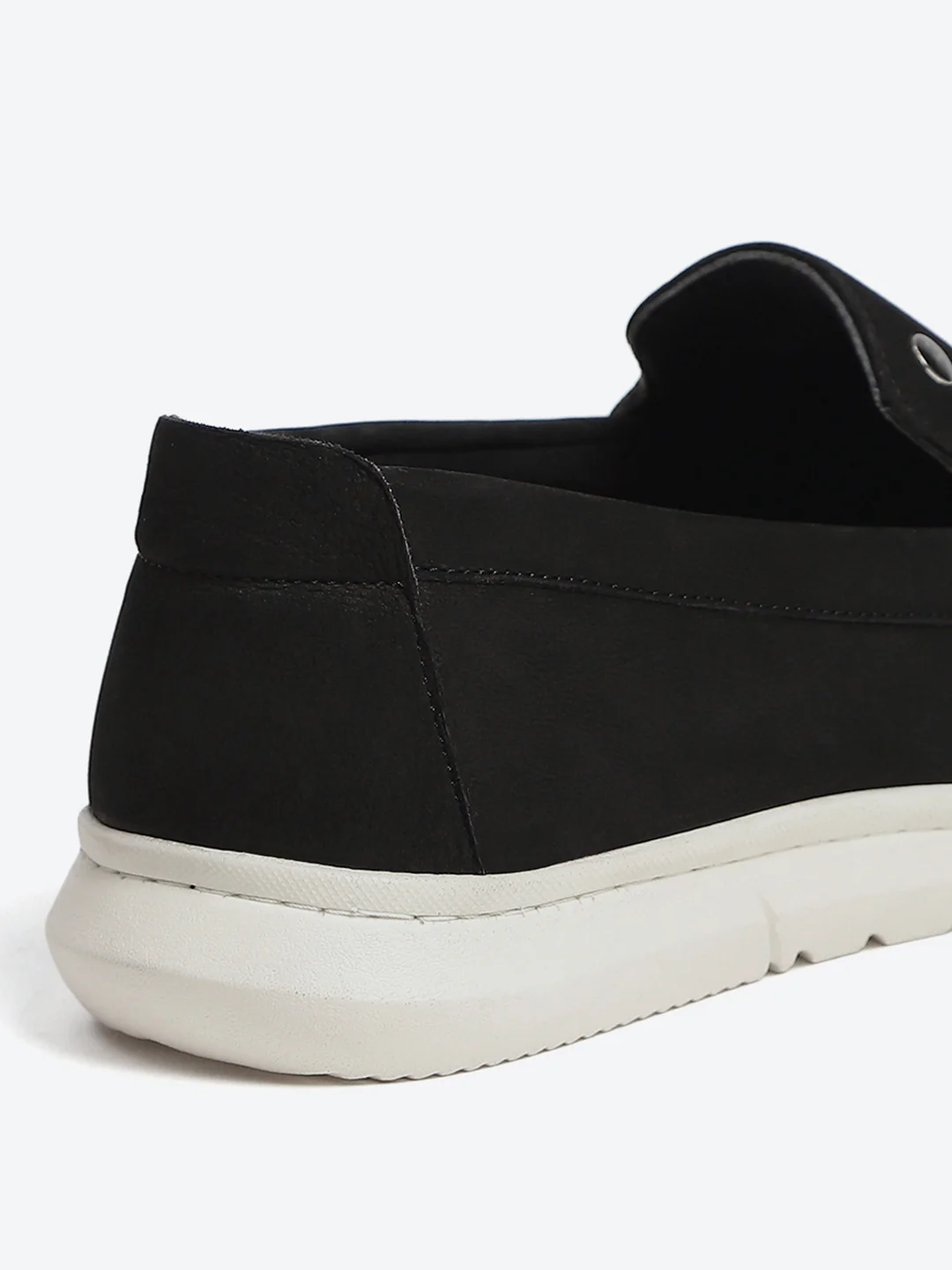 Monte Carlo Black Light Weight Nu Buck Leather Casual Slip on Loafers for Men - Image 9