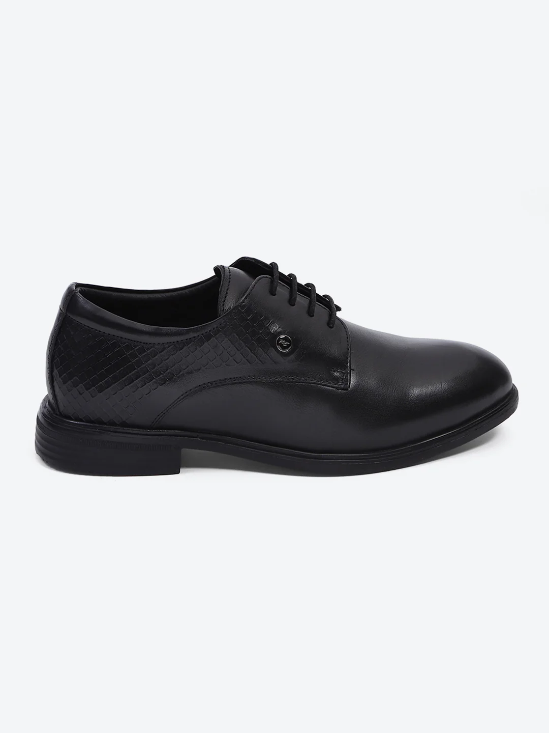 Monte Carlo Black Polished Finish Formal & Business Lace Up Style Derby Dress Shoes for Men - Image 5