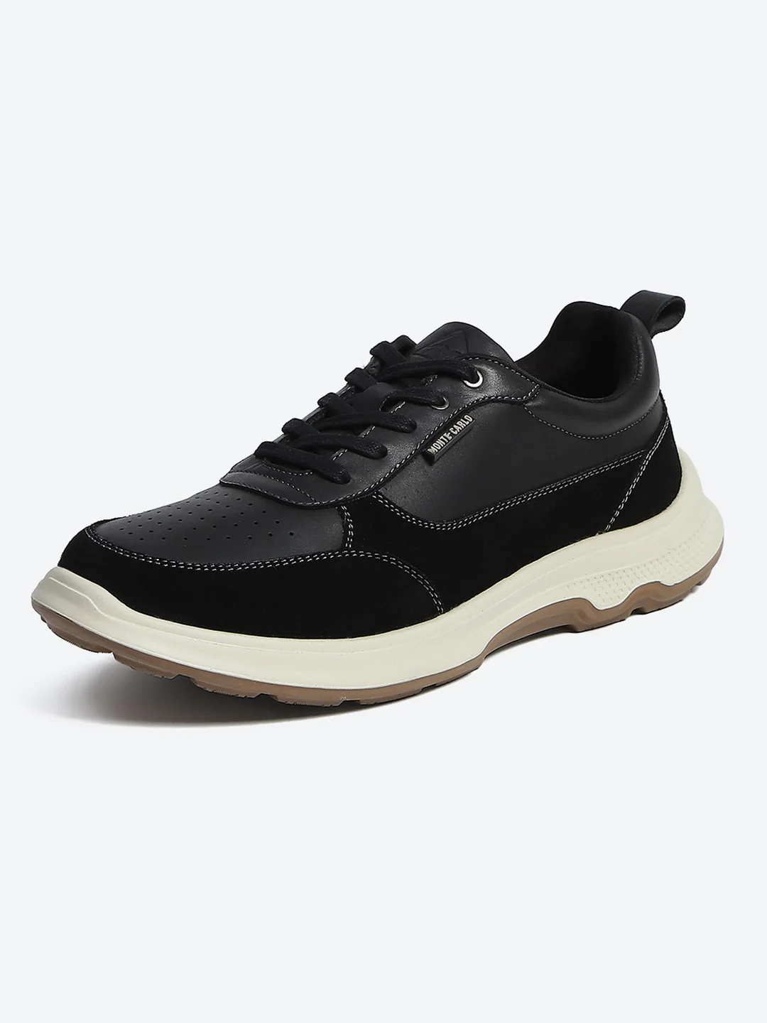 Monte Carlo Black & Taupe Comfort Casual Sneakers for Men - Image 3