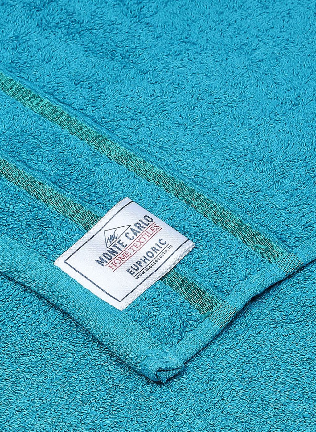 Blue & Brown Cotton 525 GSM Towel Set Pack of 4 (2 Bath & 2 Hand Towels) - Image 6