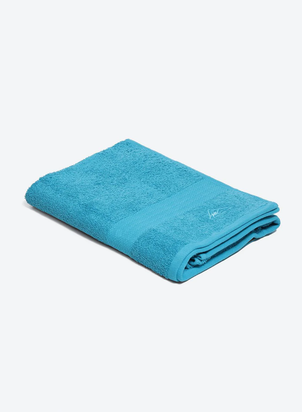 Blue Cotton 400 GSM Bath Towel - Image 2