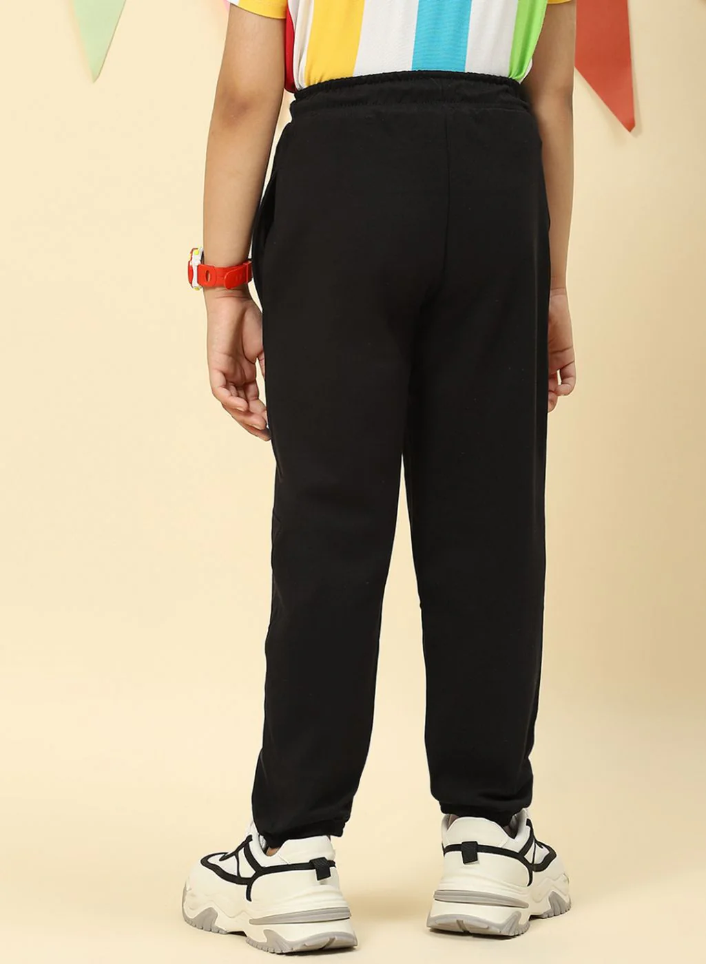 Boys Black Regular Fit Lower - Image 5
