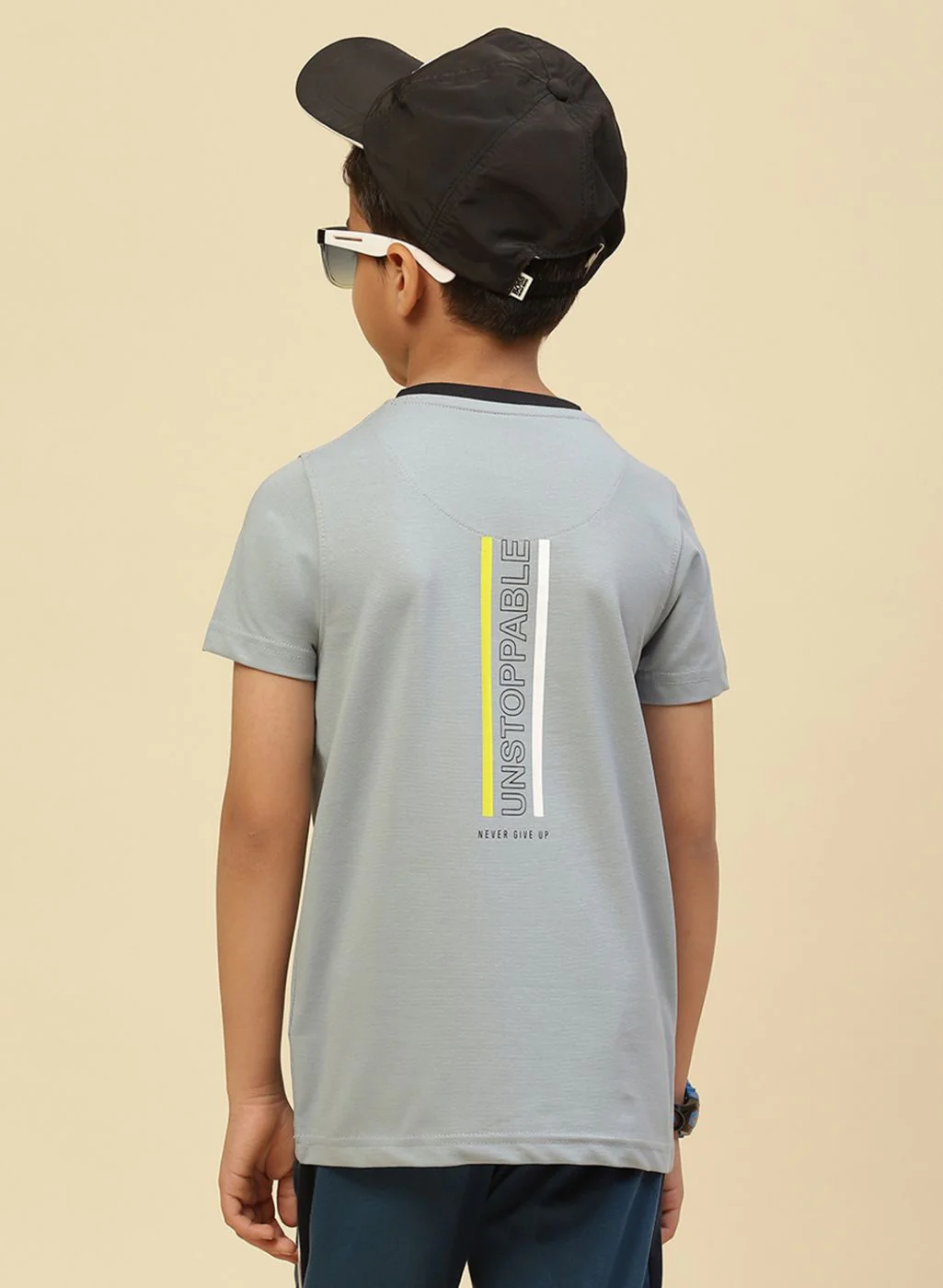 Boys Blue Printed T-Shirt - Image 4