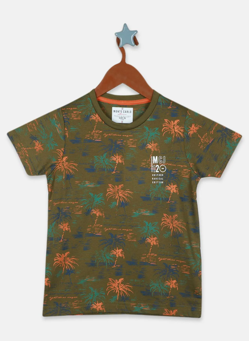 Boys Green Printed Bermuda Set - Image 3