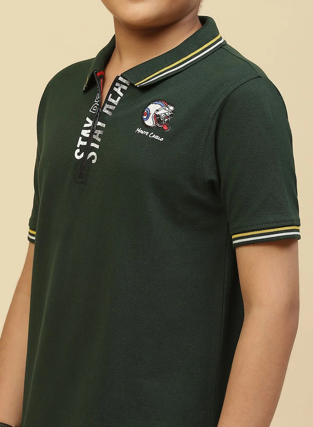Boys Green Printed T-Shirt - Image 6