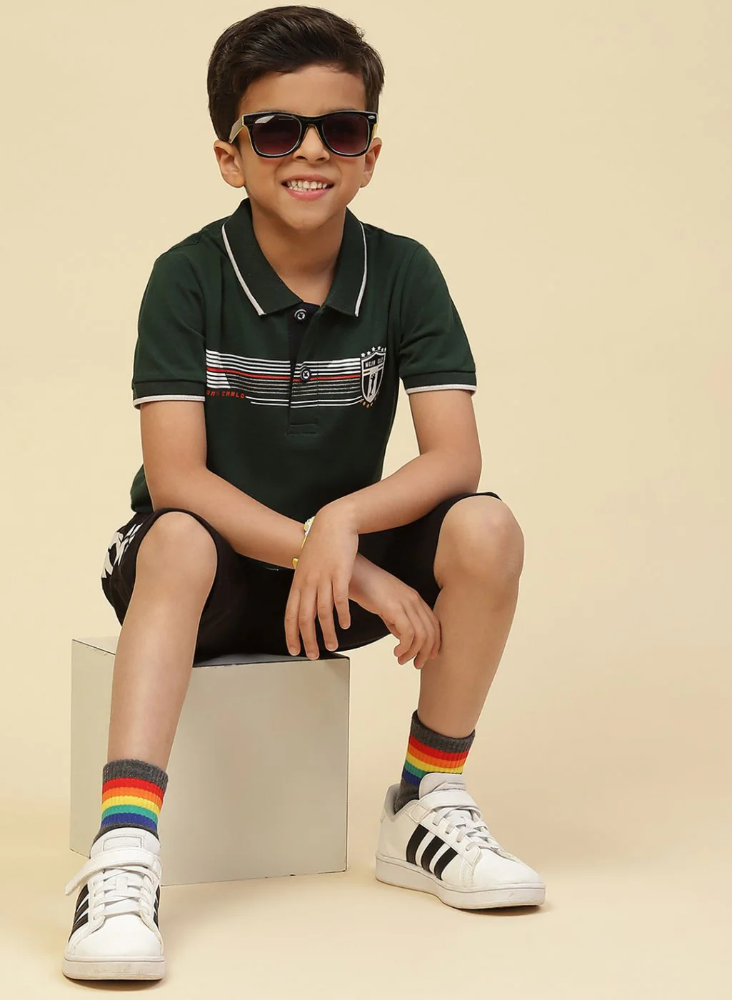 Boys Green Printed T-Shirt - Image 5