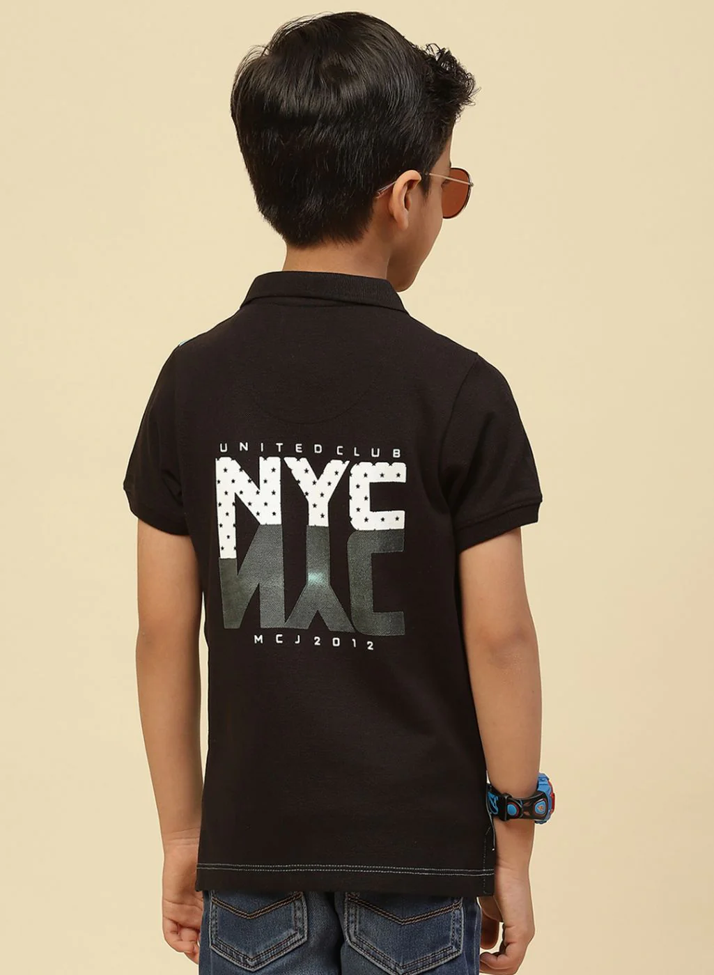 Boys Green Printed T-Shirt - Image 4