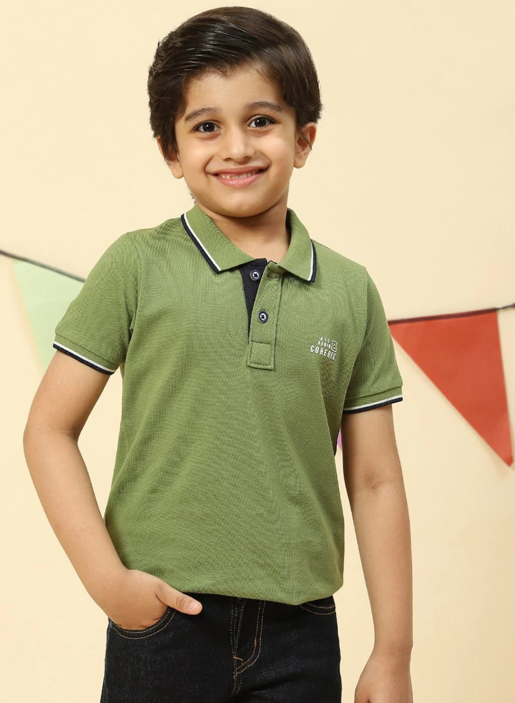 Boys Green Printed T-Shirt - Image 3