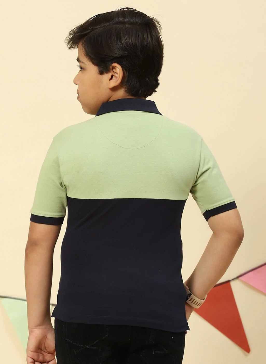 Boys Green Printed T-Shirt - Image 5