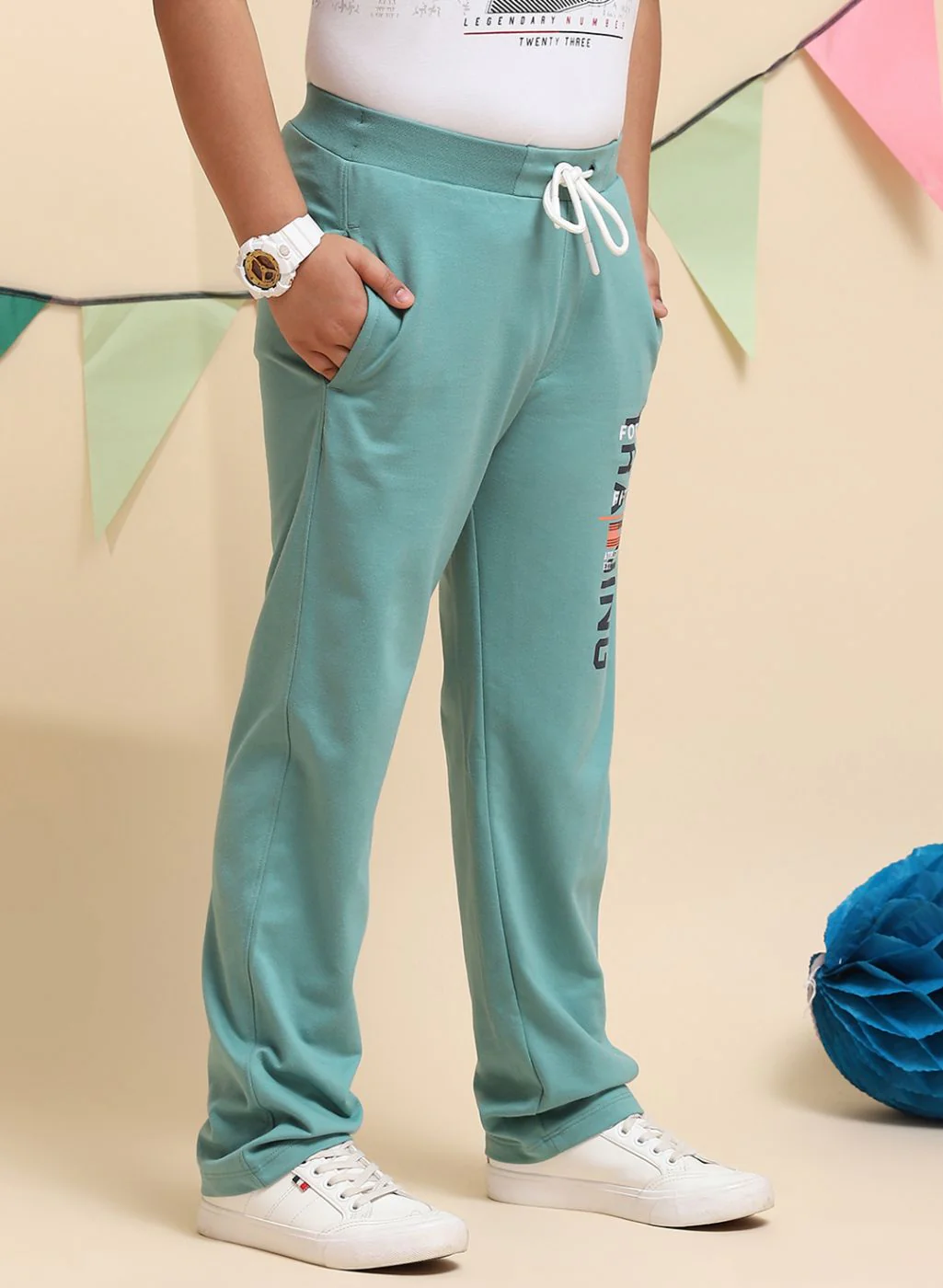 Boys Green Regular Fit Lower - Image 4