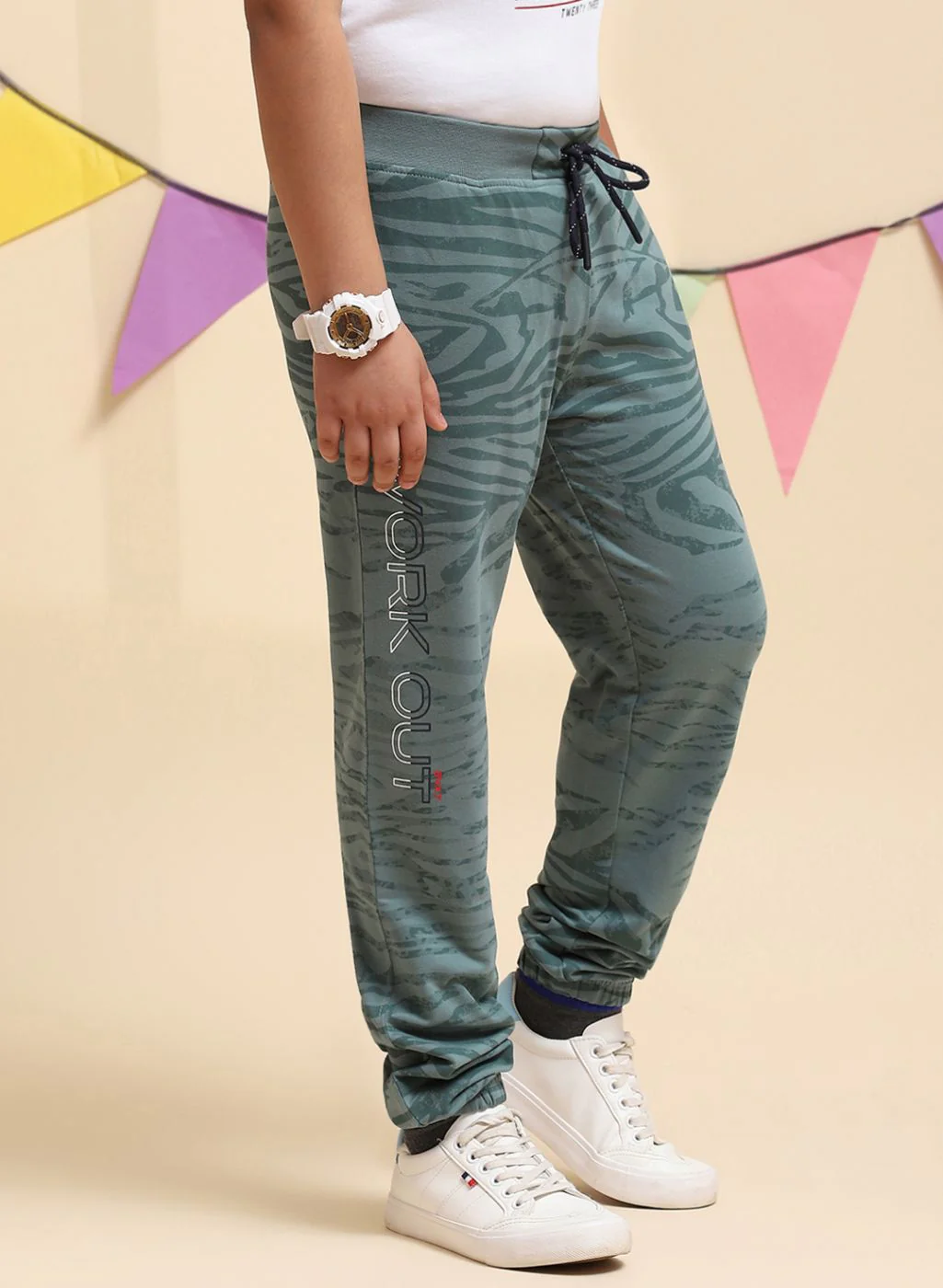 Boys Green Regular Fit Lower - Image 4